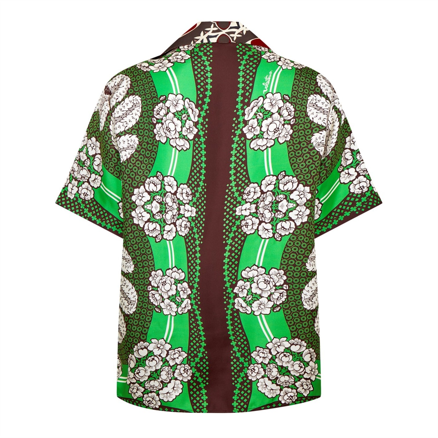 LUXURY HUB VALENTINO SHORT SLEEVE BANDANA SILK SHIRT