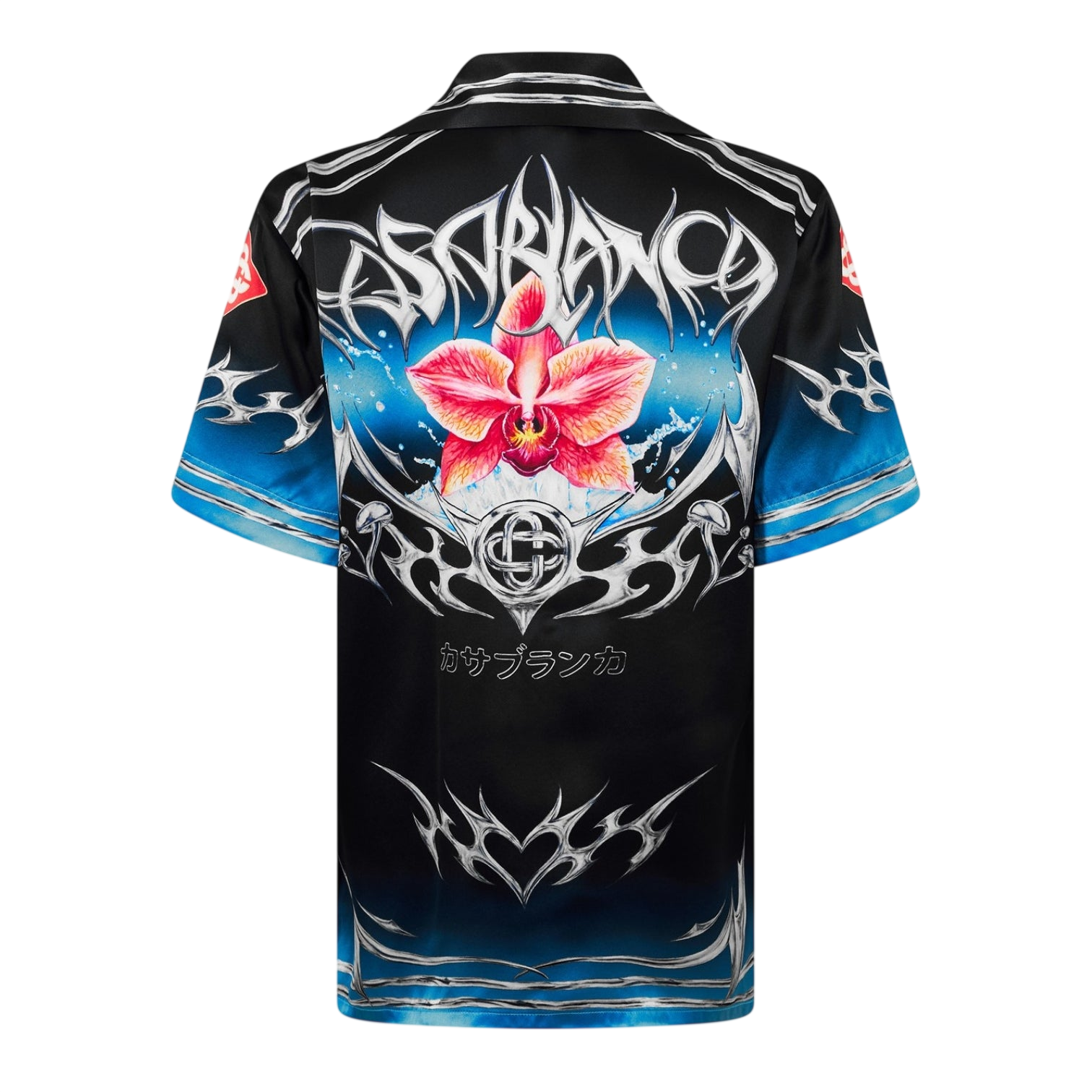 LUXURY HUB CASABLANCA WOMEN'S BLADE SHORT SLEEVE RELAXED FIT BOWLING SHIRT