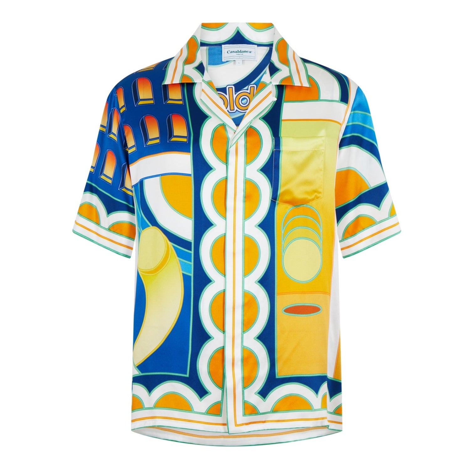 LUXURY HUB CASABLANCA CUBAN SILK MULTIPRINT SHIRT