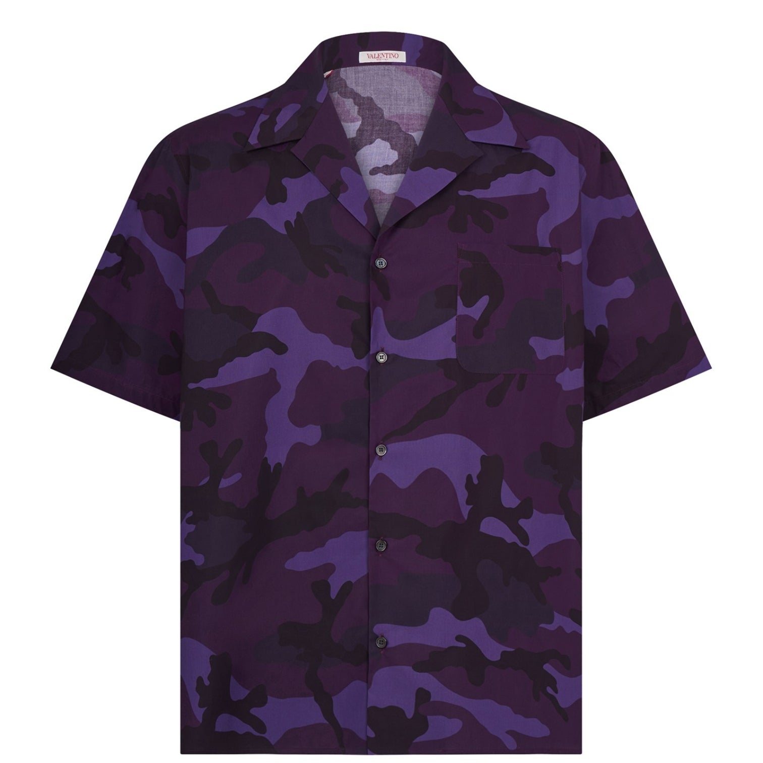 LUXURY HUB VALENTINO SHORT SLEEVE CAMO SHIRT