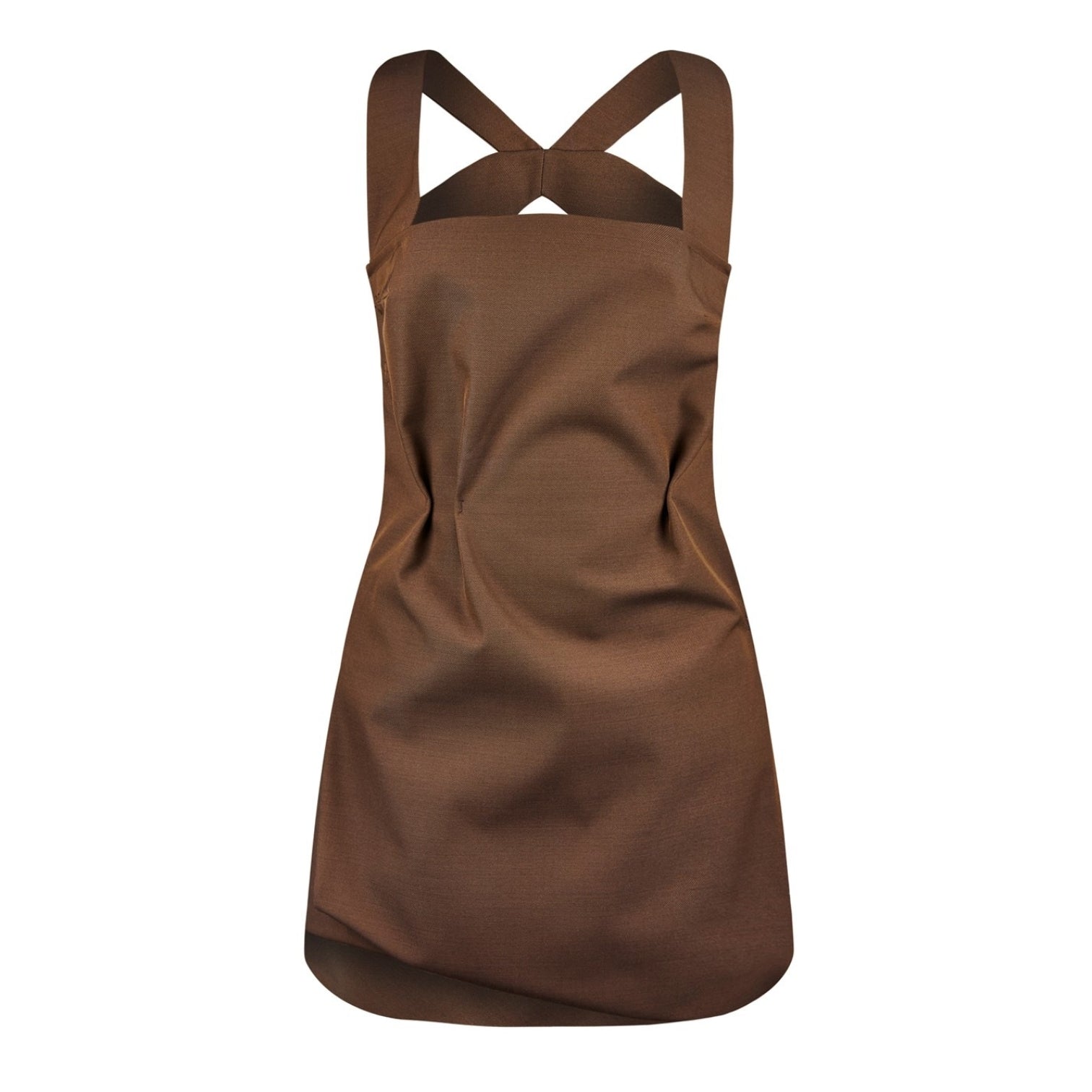 LUXURY HUB PRADA ABITI ASYMMETRICAL MINI DRESS