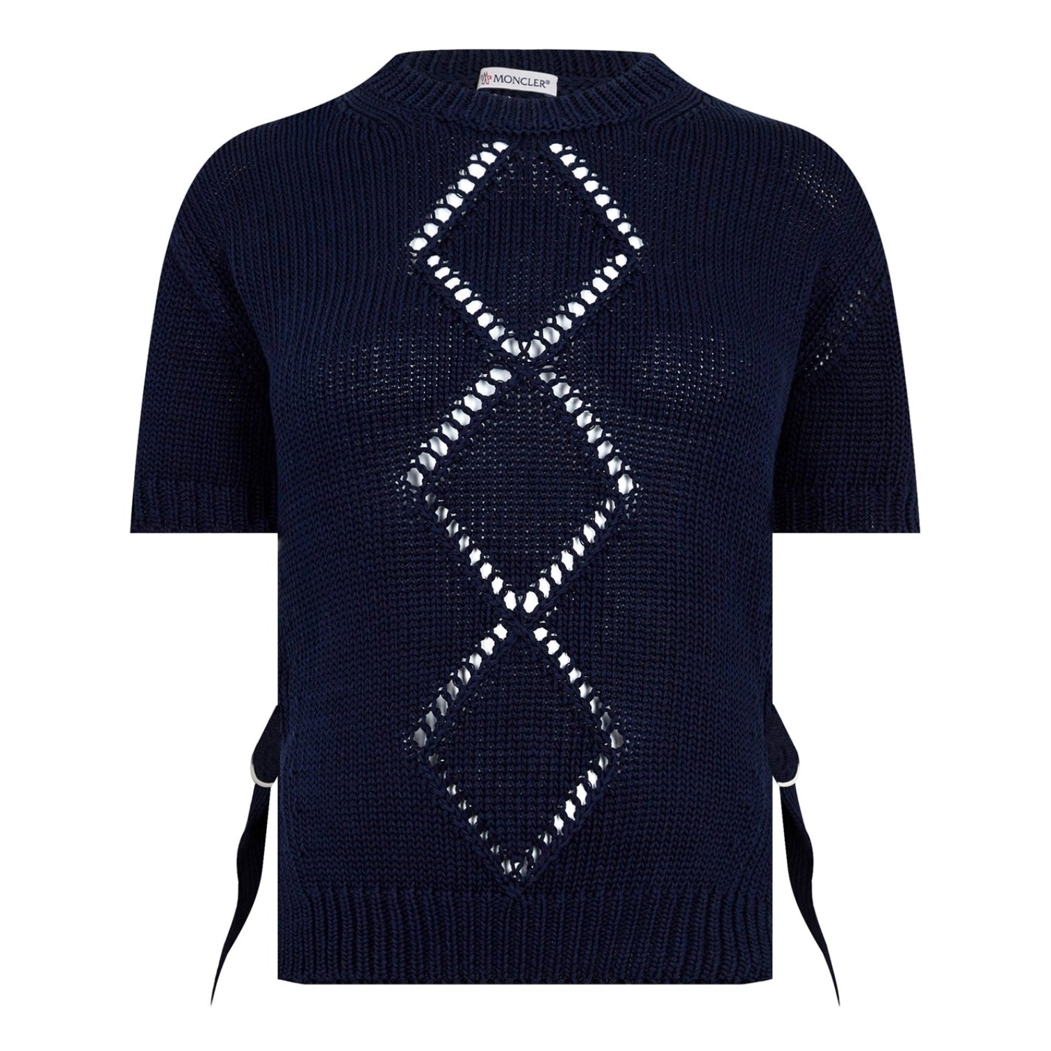 LUXURY HUB  MONCLER CROTCHET KNIT TOP