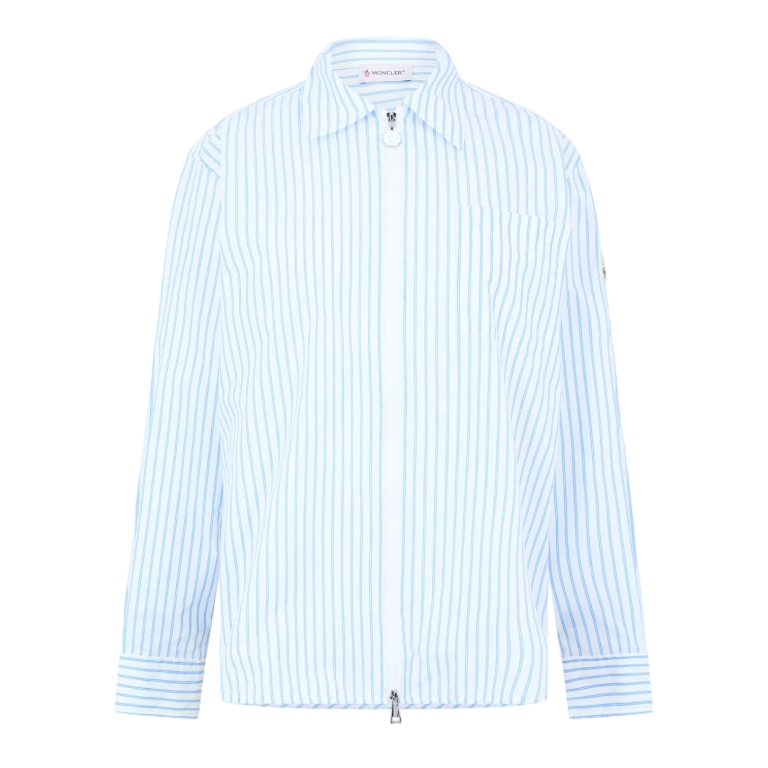 LUXURY HUB MONCLER WOMEN'S STRIPED LONG SLEEVE TAILORED FIT SHIRT