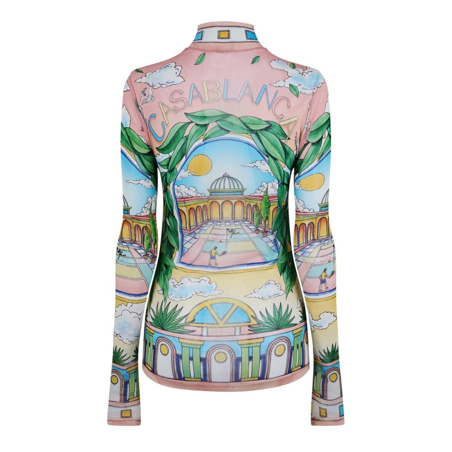 LUXURY HUB CASABLANCA CASA PRINTED MSH TOP