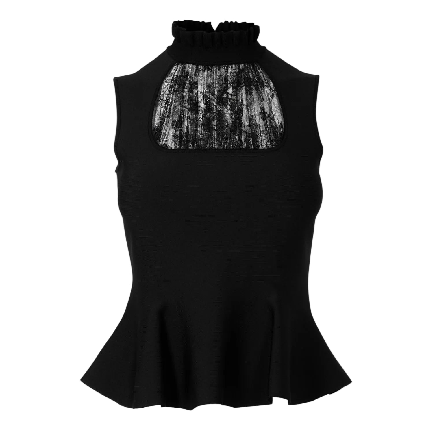 LUXURY HUB ALEXANDER MCQUEEN WOMEN'S ALEX STRUCTURED TAILORED PEPLUM TOP