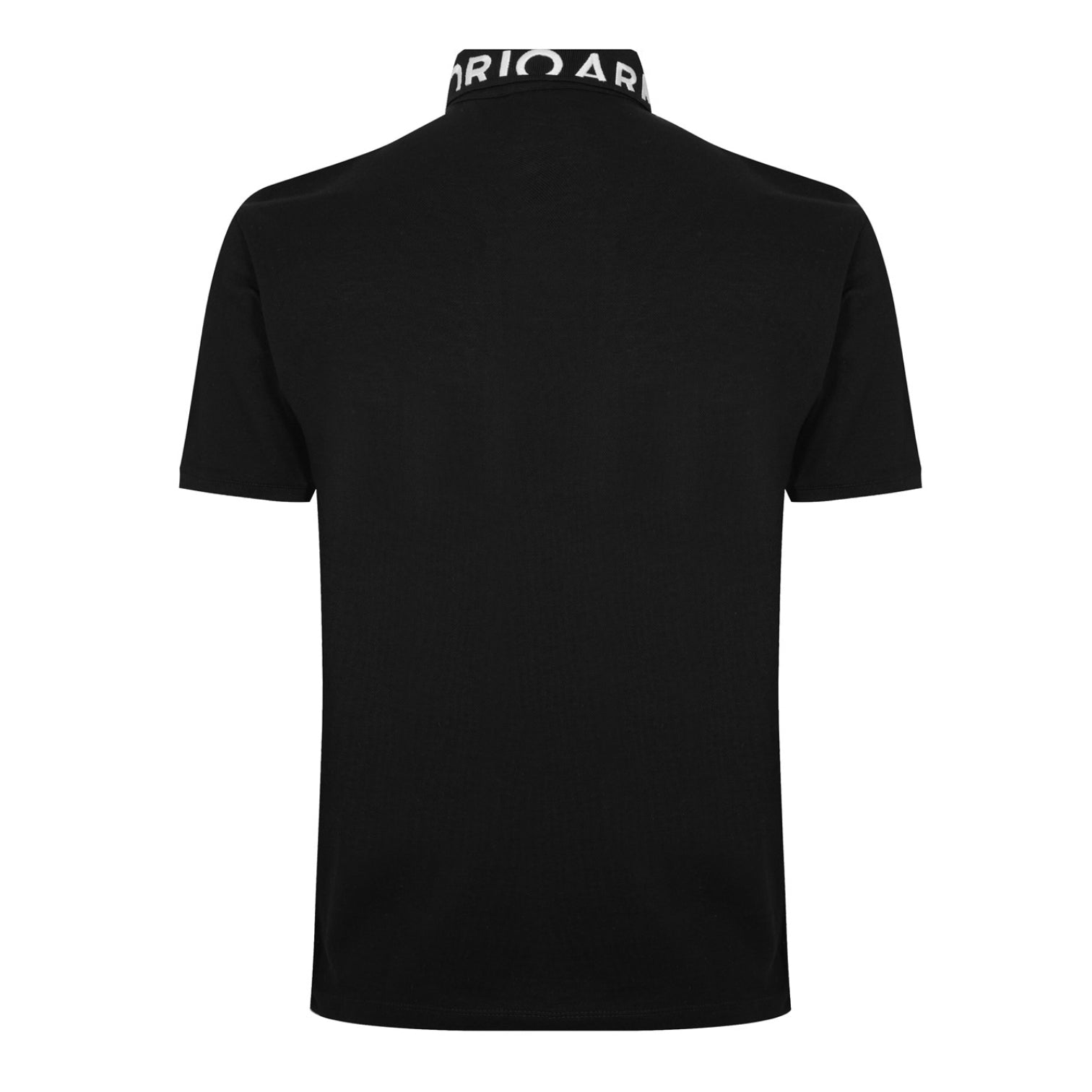 LUXURY HUB EMPORIO ARMANI EMBROIDERED PIQUE POLO TOP