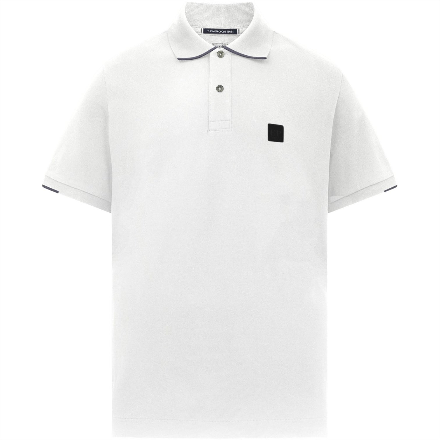 LUXURY HUB CP COMPANY METROPOLIS RIB STRETCH TIPPED POLO SHIRT