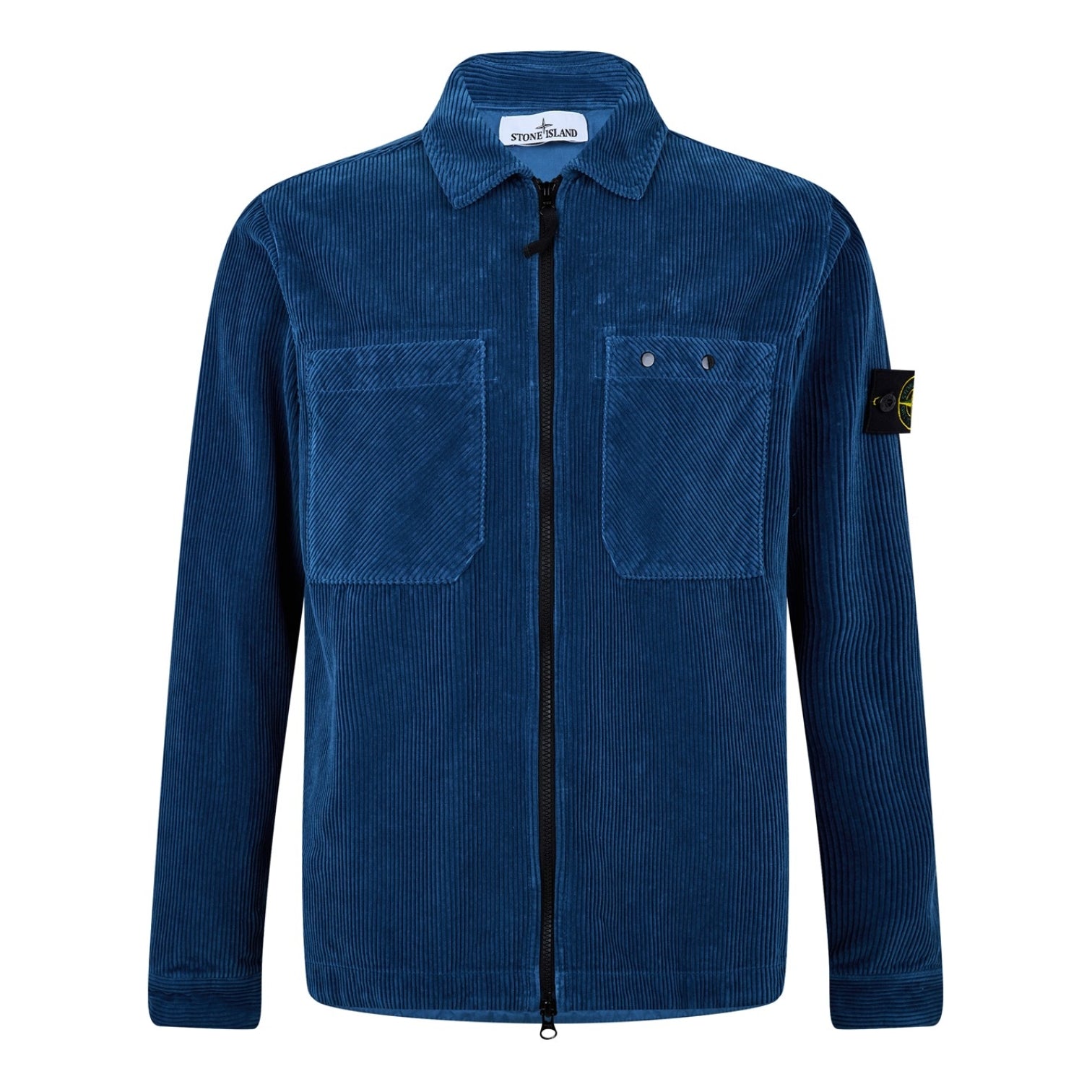 LUXURY HUB STONE ISLAND COMPASS COTTON CORDUROY OVER SHIRT.