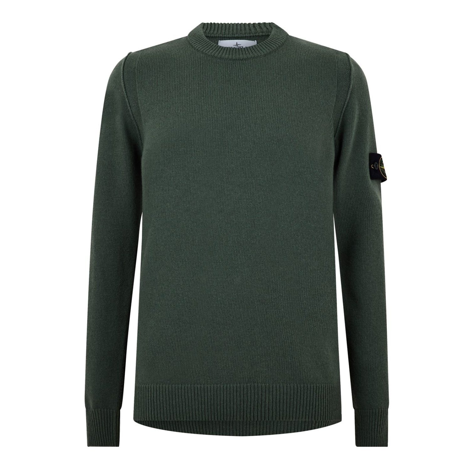 LUXURY HUB STONE ISLAND LAMBSWOOL CREW NECK KNIT JUMPER