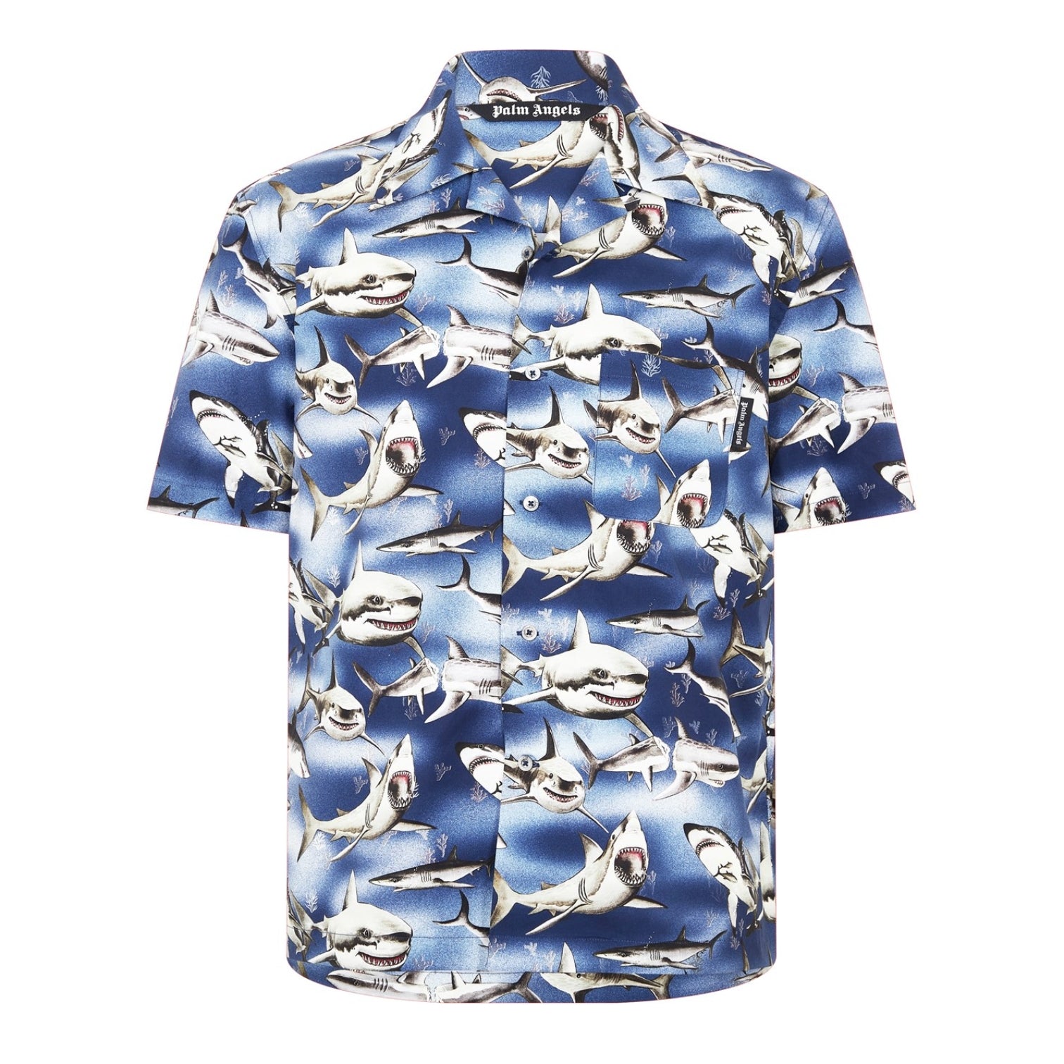 LUXURY HUB PALM ANGELS SHARK BOWLING SHIRT