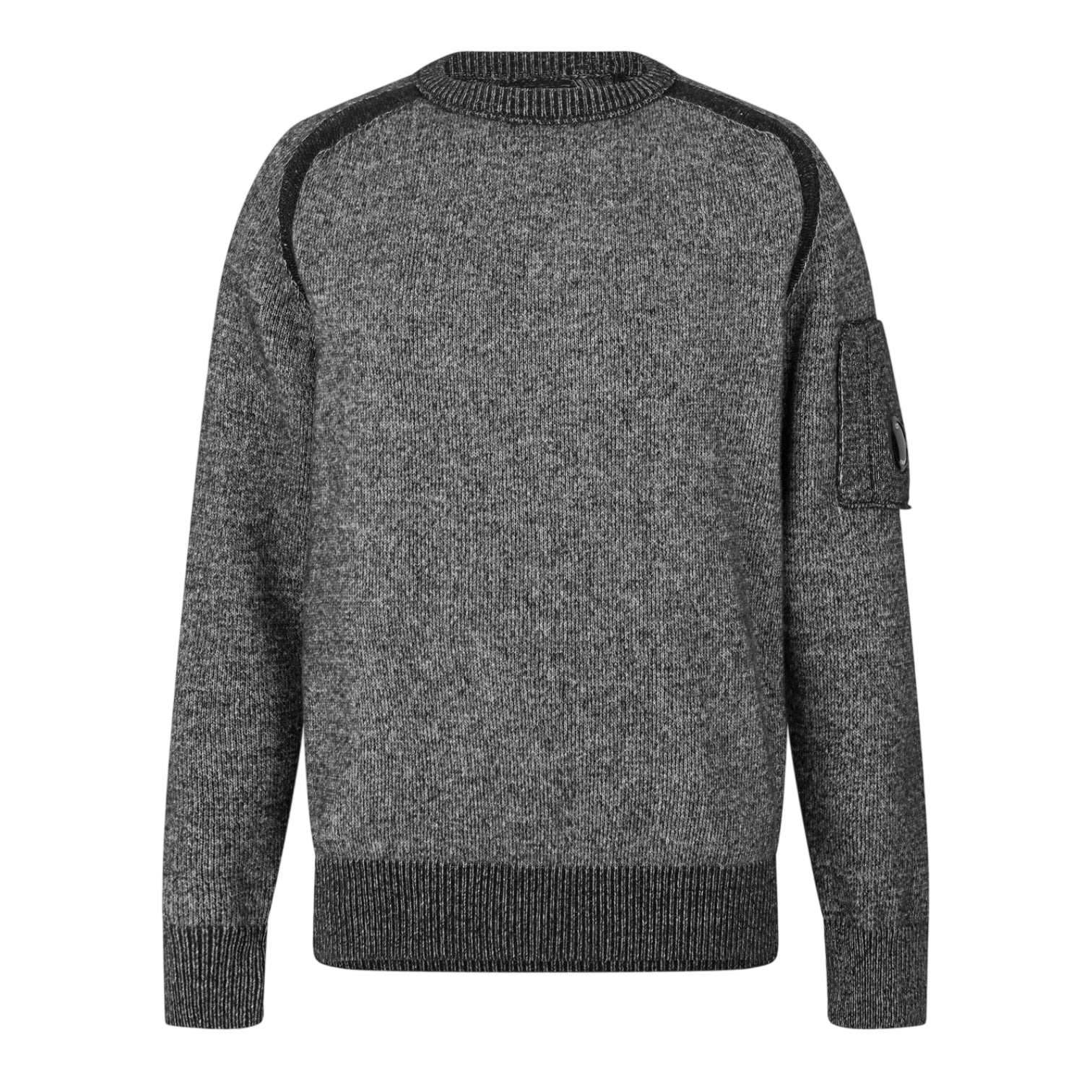 LUXURY HUB CP COMPANY MEN'S LENS CREW KNITTED TURTLE NECK JUMPER