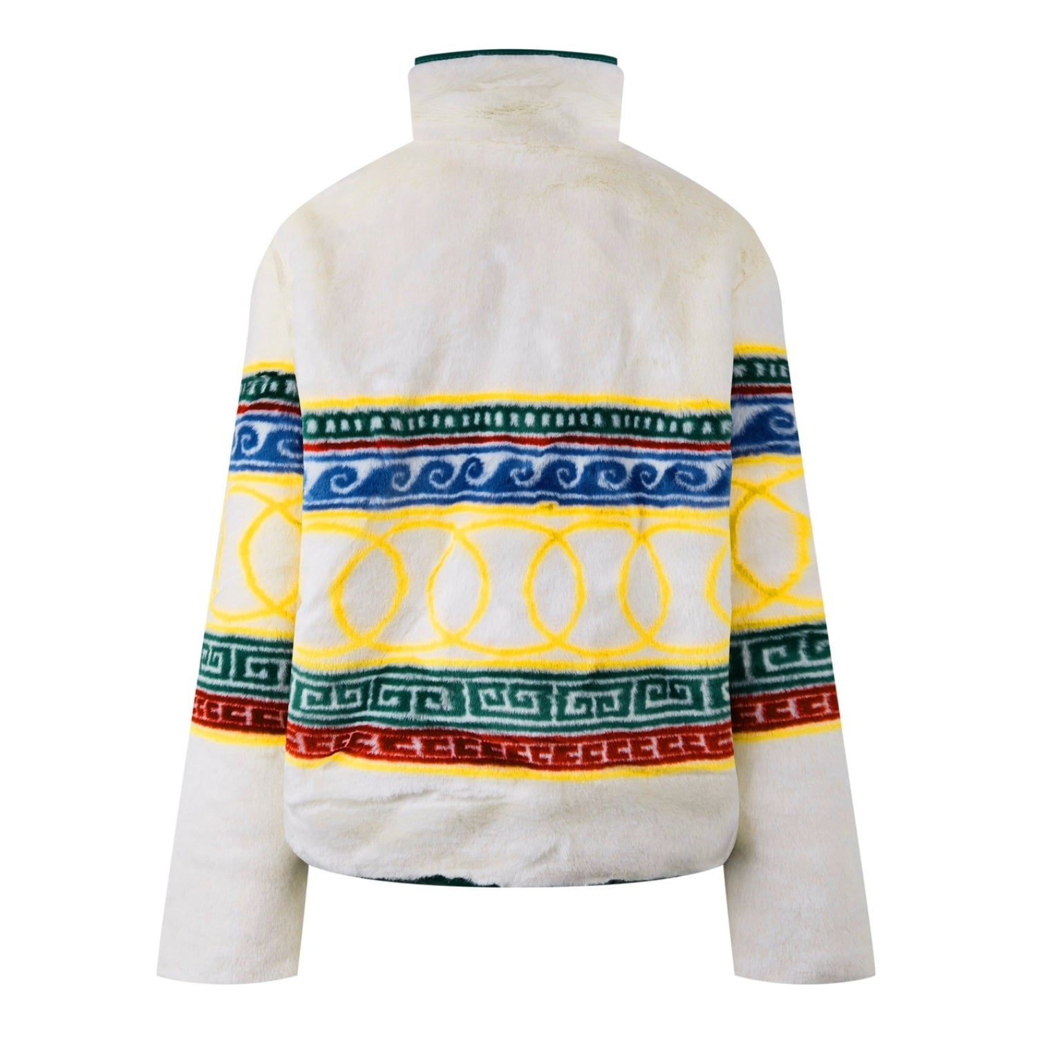 LUXURY HUB CASABLANCA LES ANNEAUX FUR PULLOVER JACKET