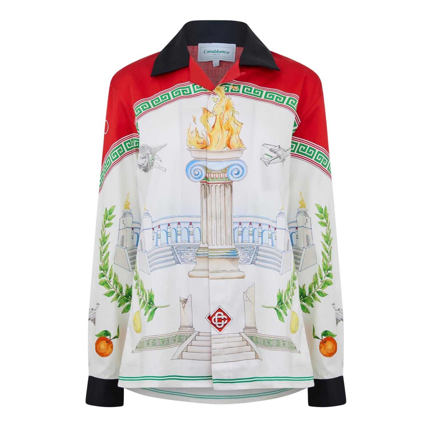 LUXURY HUB CASABLANCA UNIQUE GAMES COTTON SHIRT