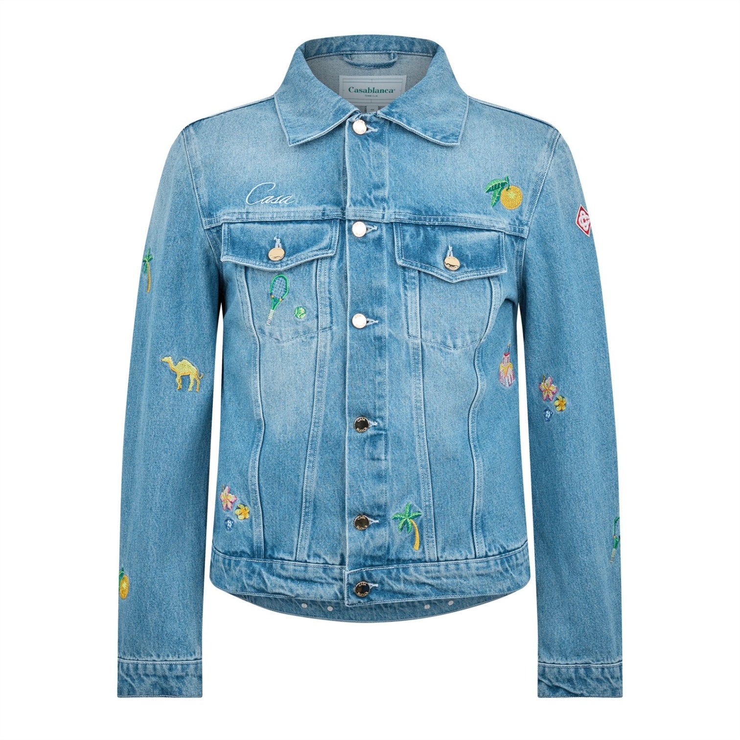 LUXURY HUB CASABLANCA CASA DENIM MOTIF JACKET