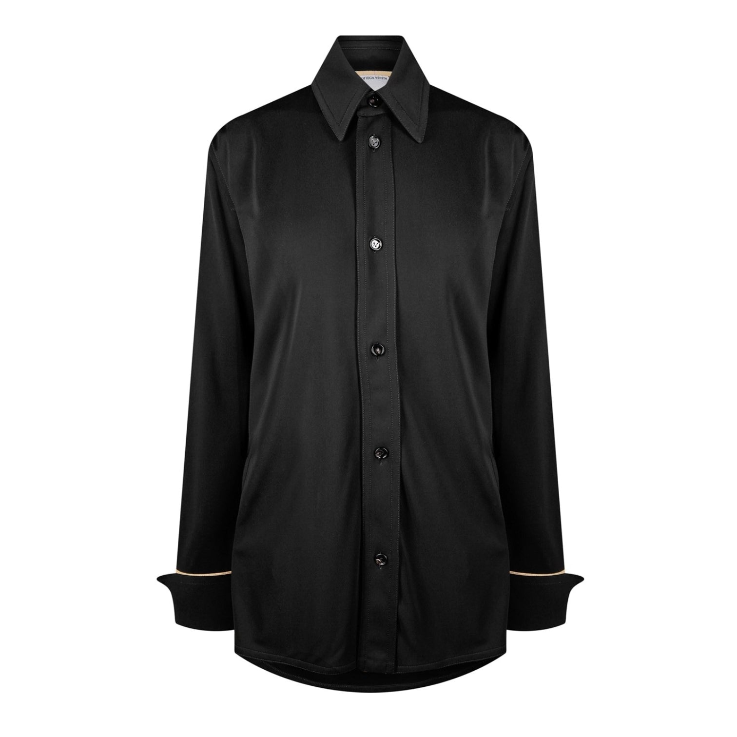 LUXURY HUB BOTTEGA VENETA MATT FLUID VISCOSE JERSEY SHIRT