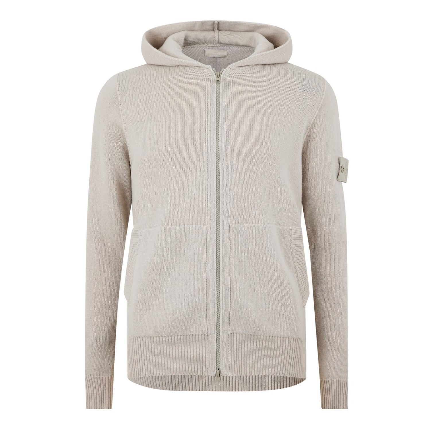 LUXURY HUB STONE ISLAND GHOST BADGE KNIT SWEATSHIRT