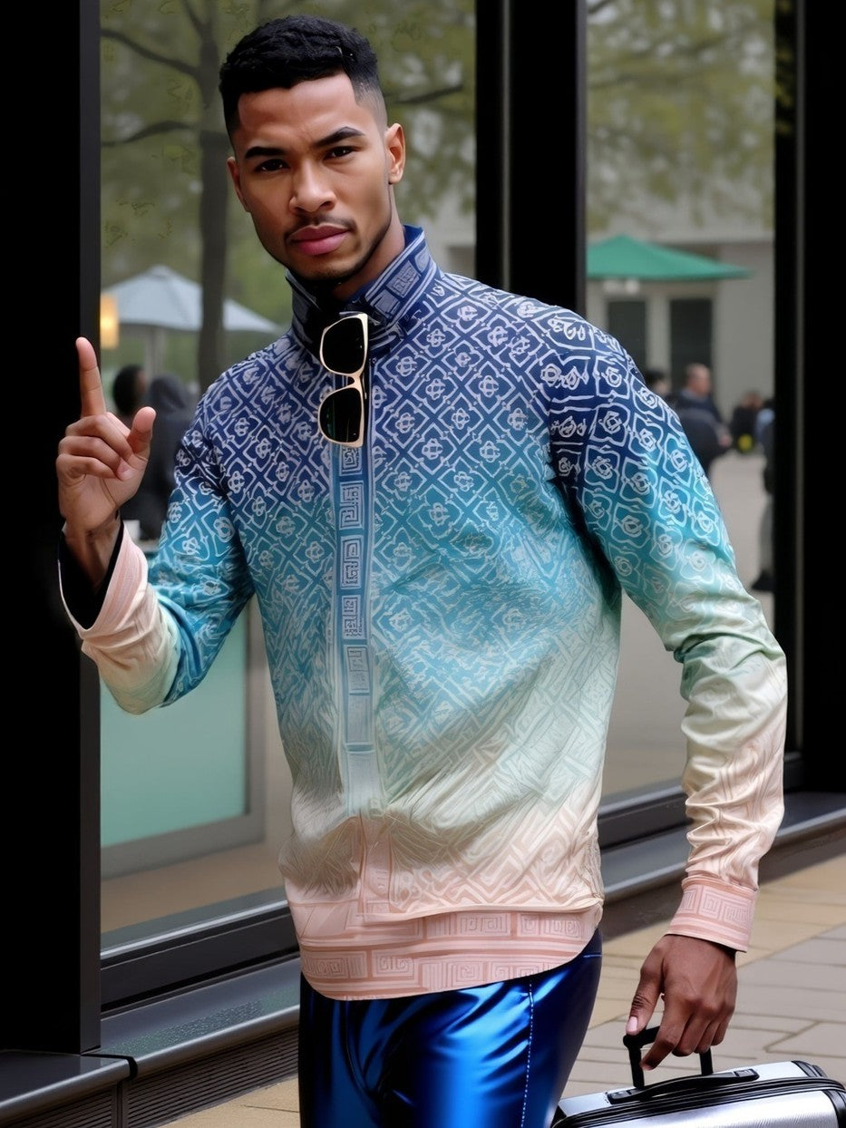 LUXURY HUB CASABLANCA CASA LONG SLEEVE MONO SILK SHIRT