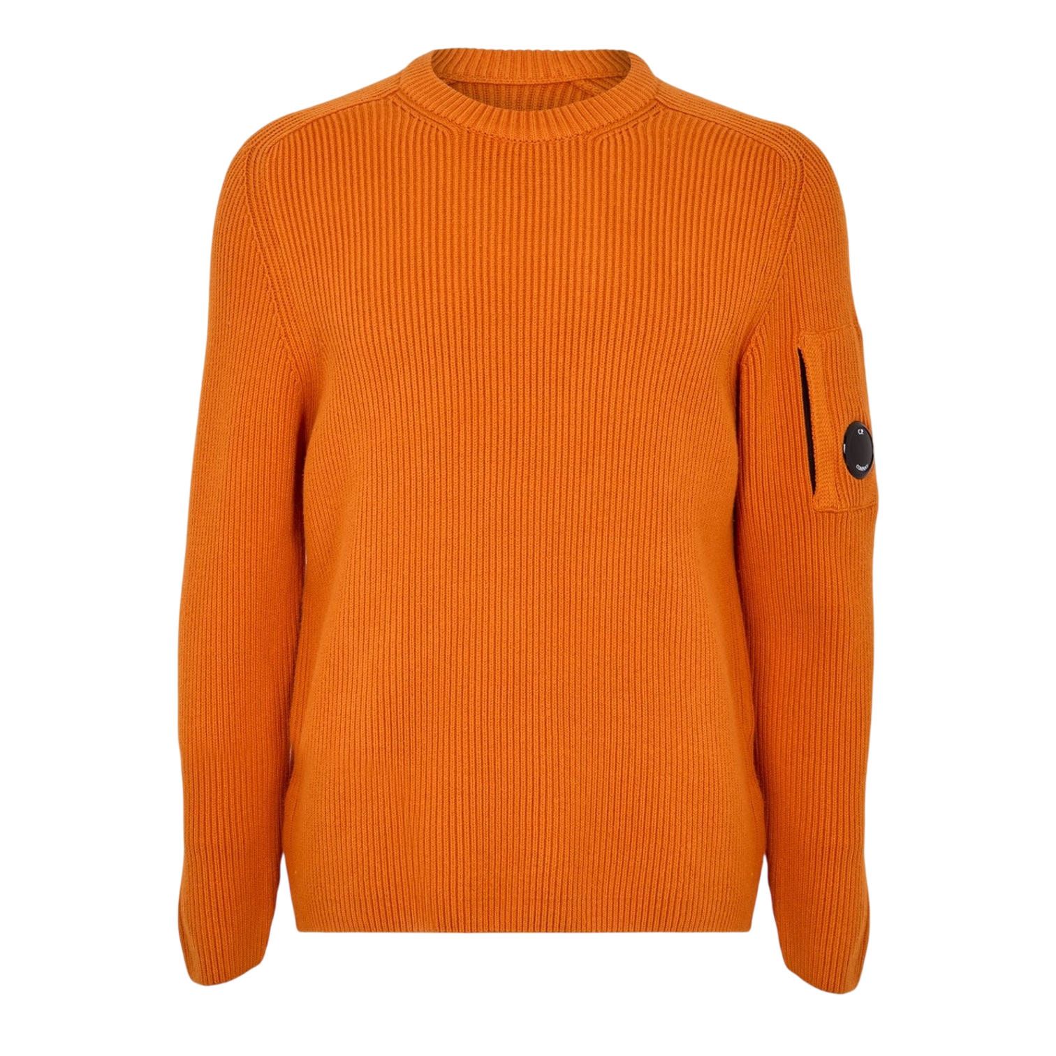 LUXURY HUB CP COMPANY MEN'S RIBBED KNITTED CREW NECK JUMPER