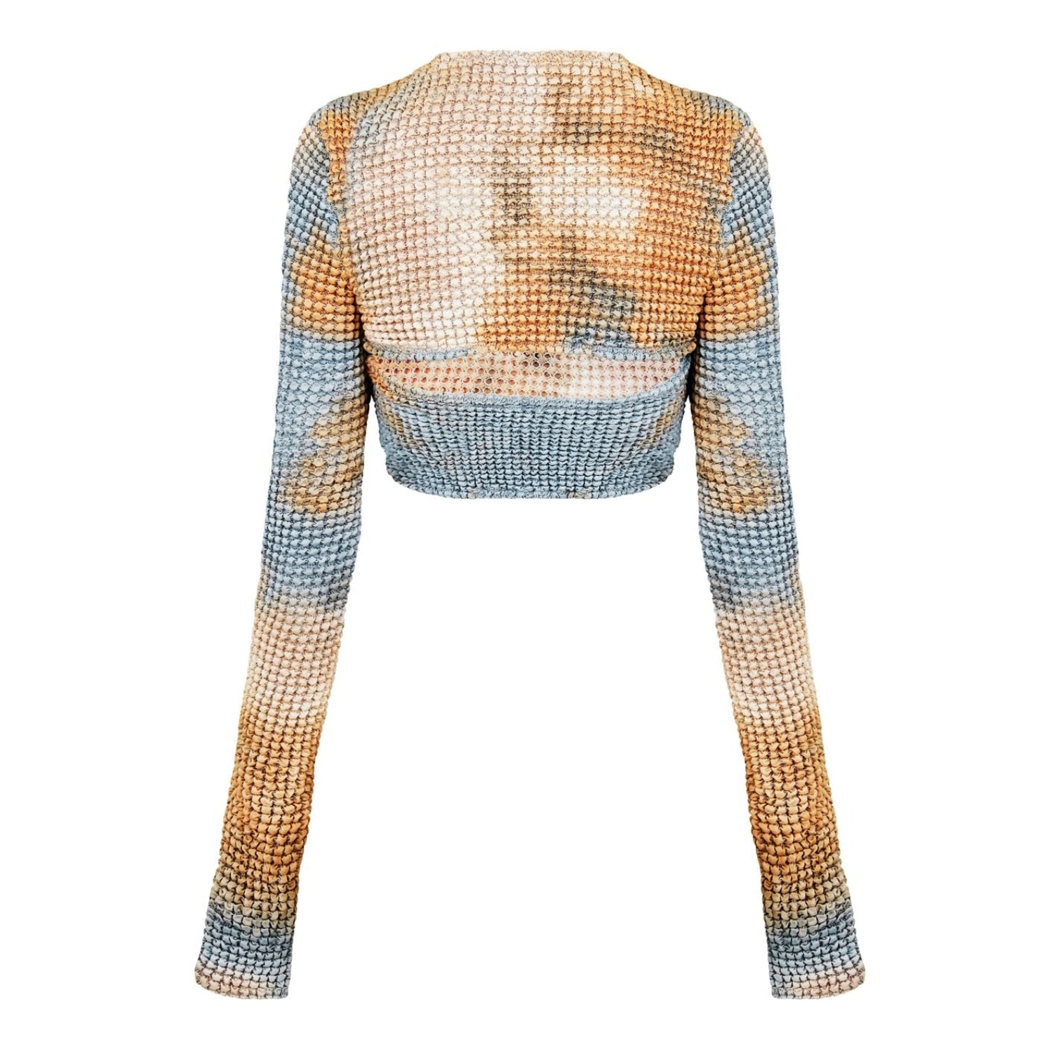 LUXURY HUB OFF WHITE TIE DYE DOUBLE CROP TOP