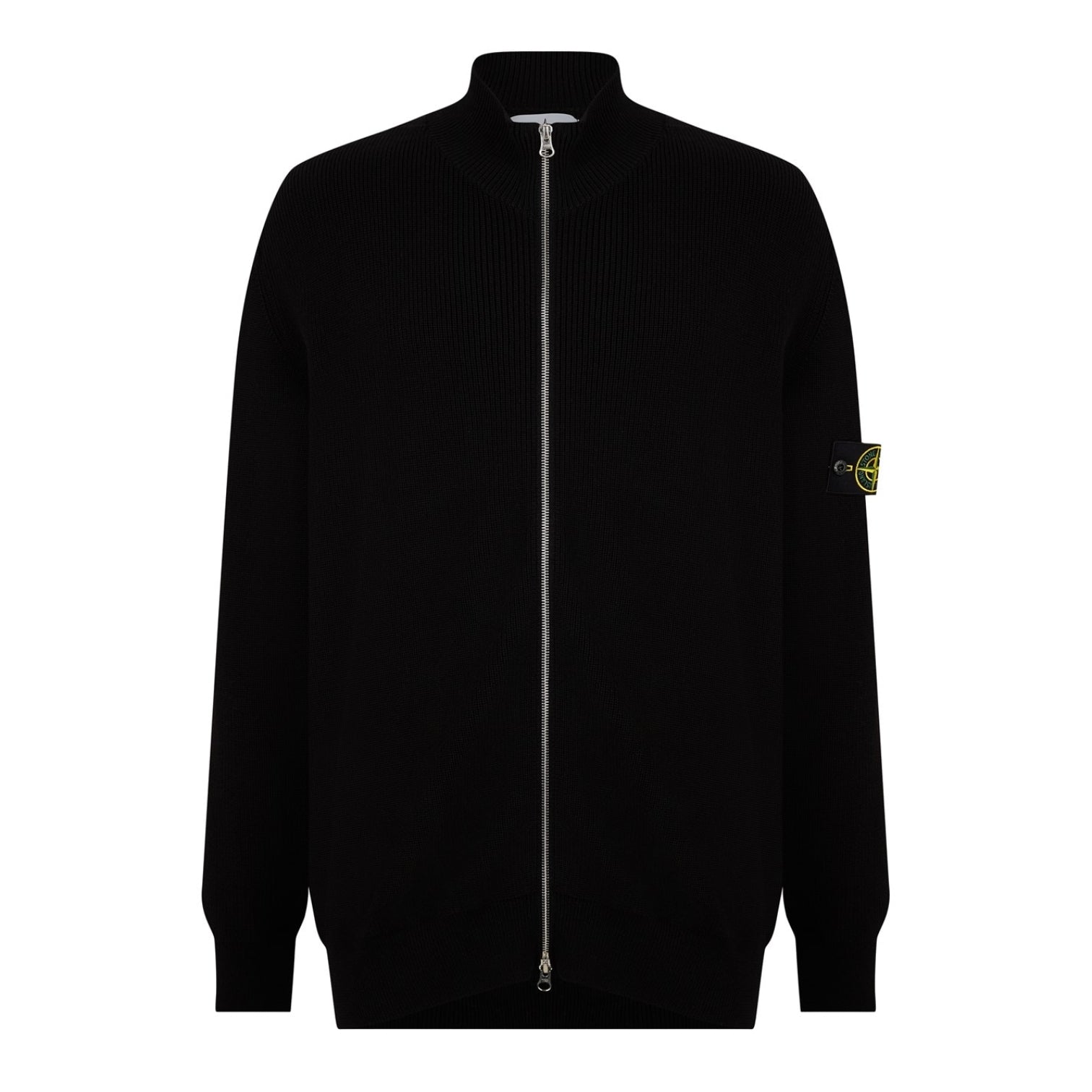 LUXURY HUB STONE ISLAND BADGE KNIT SWEATSHIRT