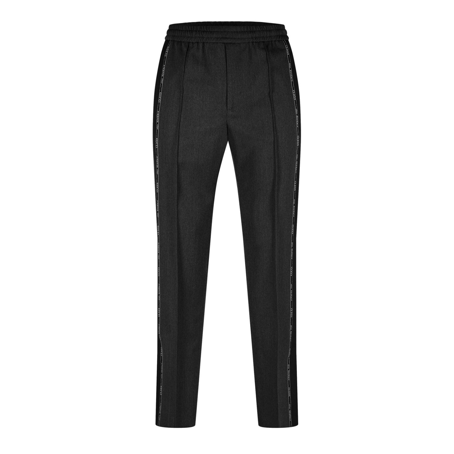 LUXURY HUB GUCCI LOGO WOOL TROUSERS