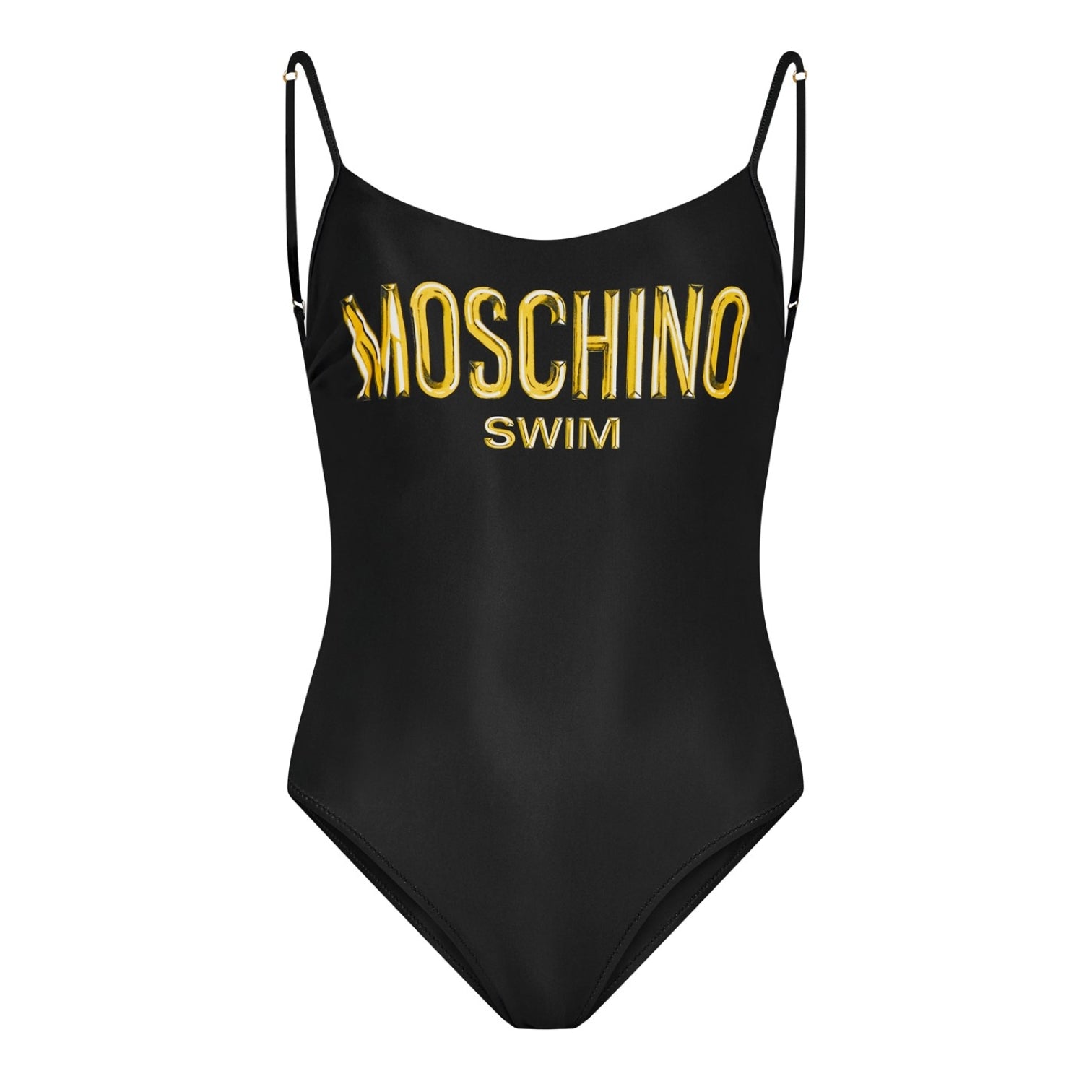 LUXURY HUB MOSCHINO LOGO BACKLESS SWIMSUIT