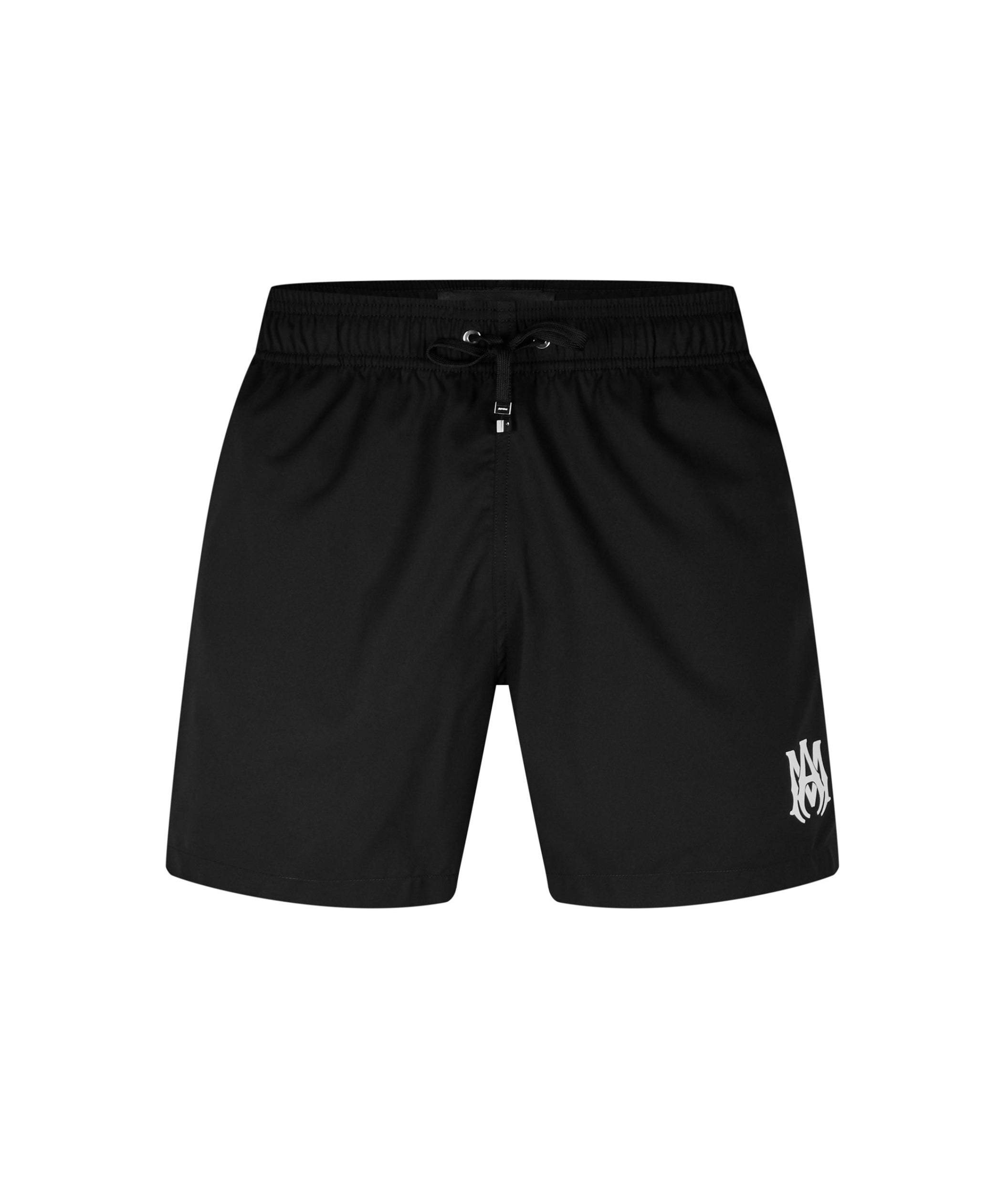 LUXURY HUB AMIRI MID-LENGTH SWIM TRUNKS WITH BRANDED PLATE