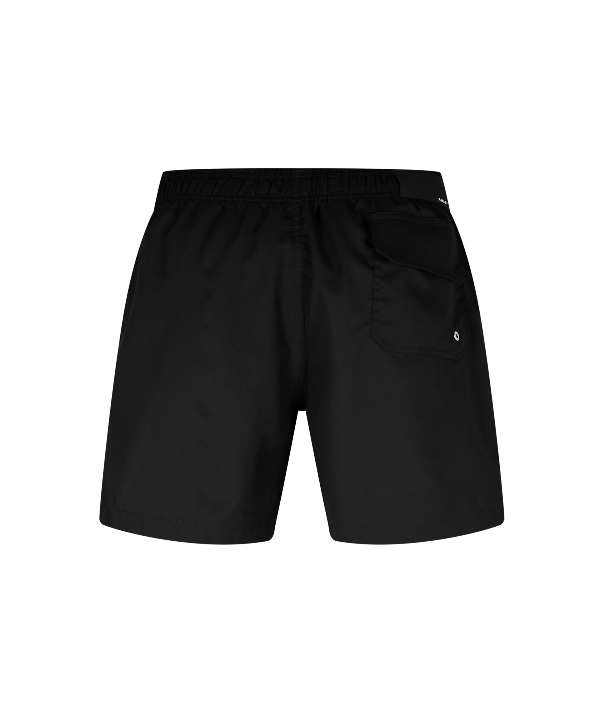 LUXURY HUB AMIRI MID-LENGTH SWIM TRUNKS WITH BRANDED PLATE