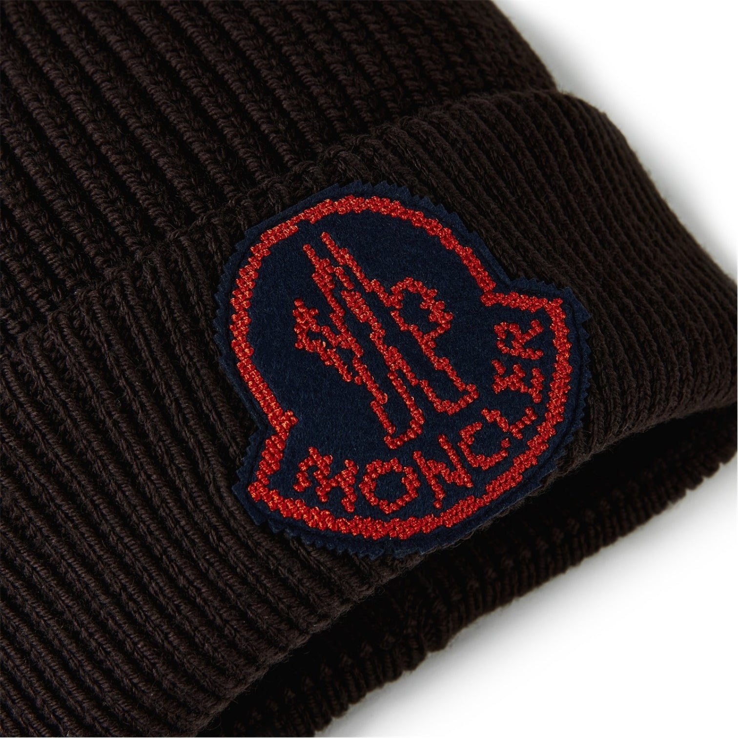 LUXURY HUB MONCLER LOGO BEANIE HAT