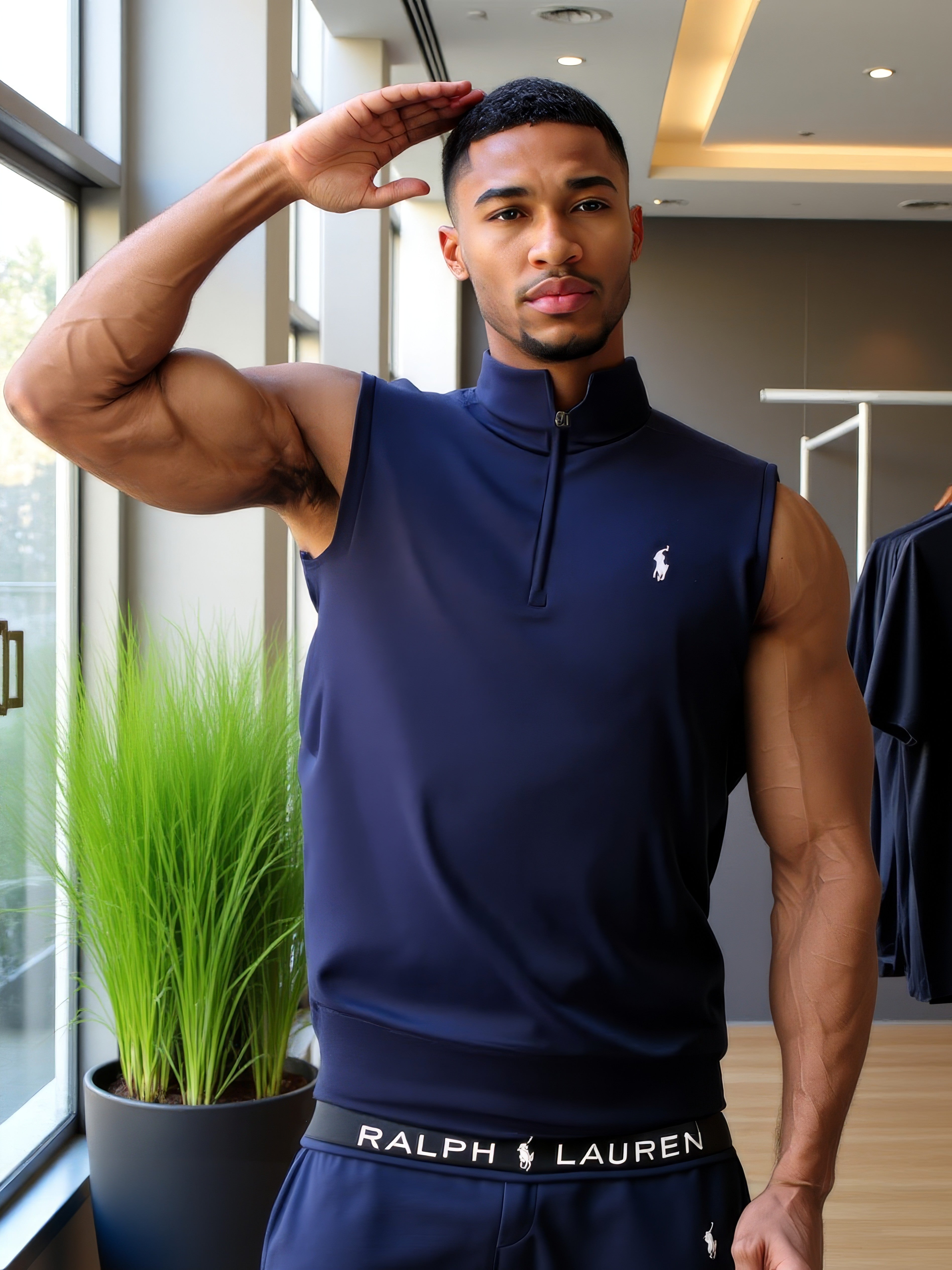 LUXURY HUB POLO RALPH LAUREN POLO NECKPP VEST