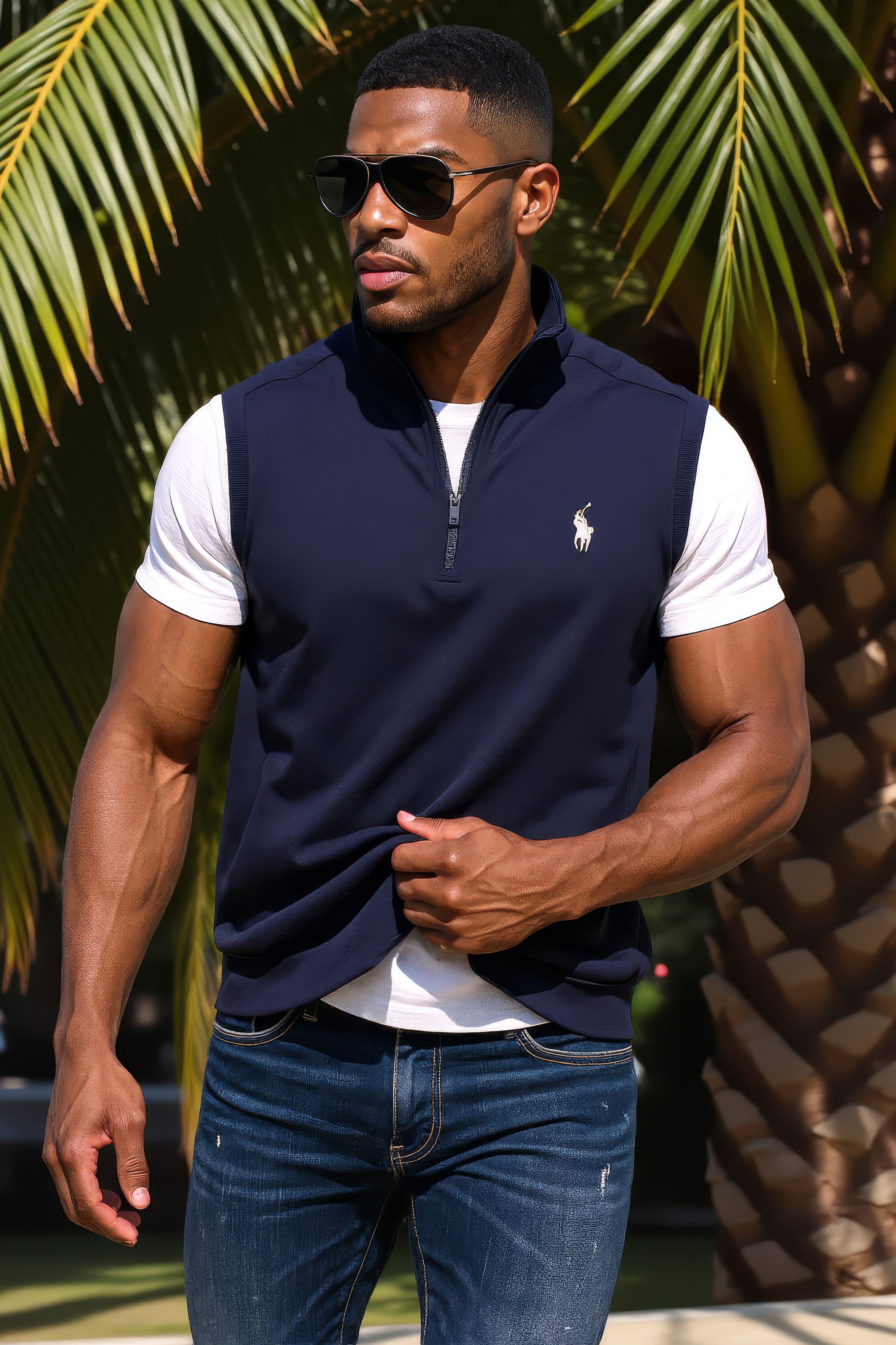 LUXURY HUB POLO RALPH LAUREN POLO NECK VEST
