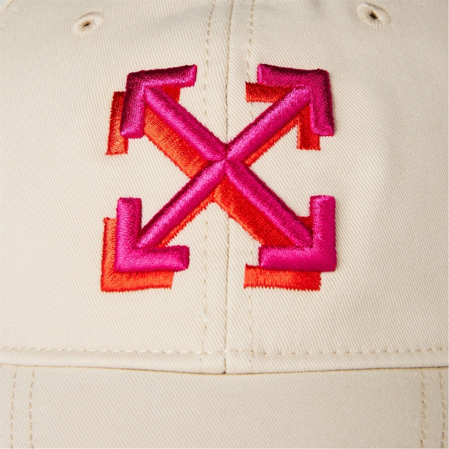 LUXURY HUB OFF WHITE EMBROIDERD BASEBALL CAP