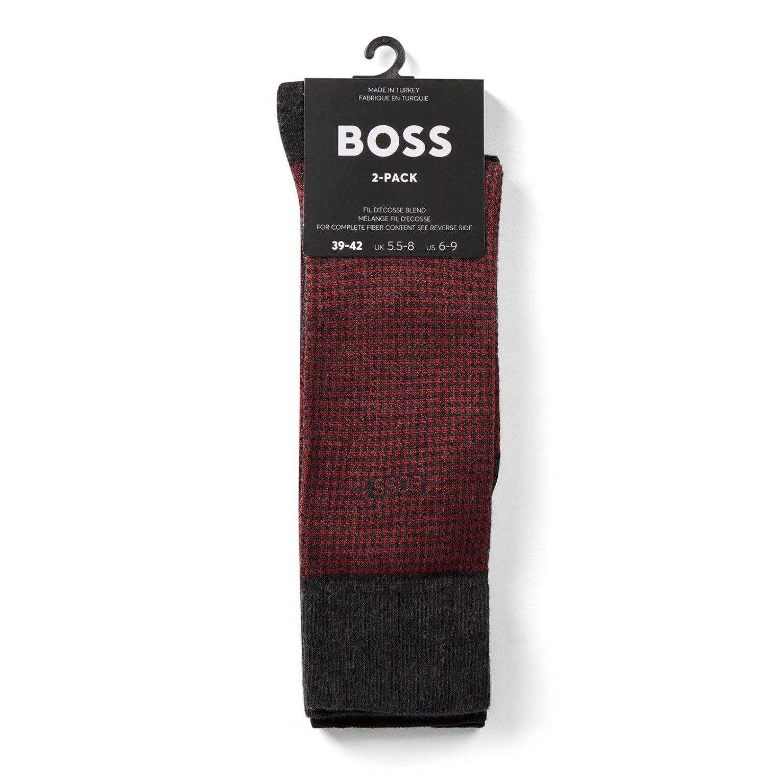 LUXURY HUB BOSS 2PACK HOUNDSTOOTH SOCKS