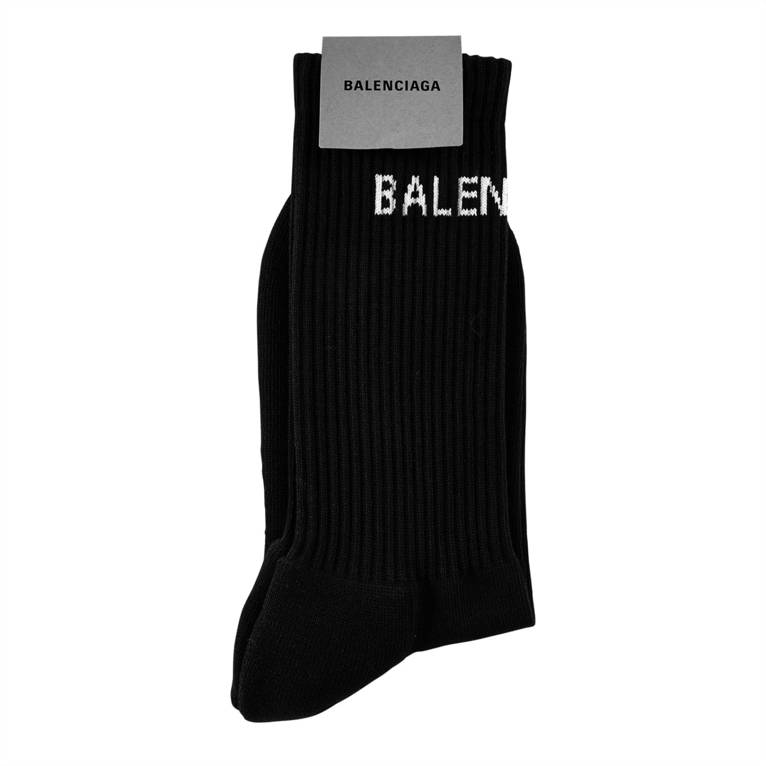 LUXURY HUB BALENCIAGA LOGO CREW SOCKS