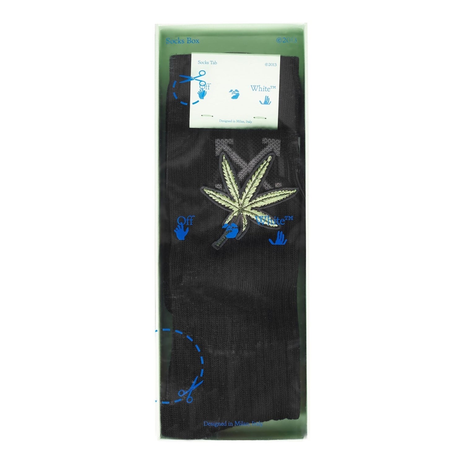 LUXURY HUB OFF WHITE WEED SOCKS