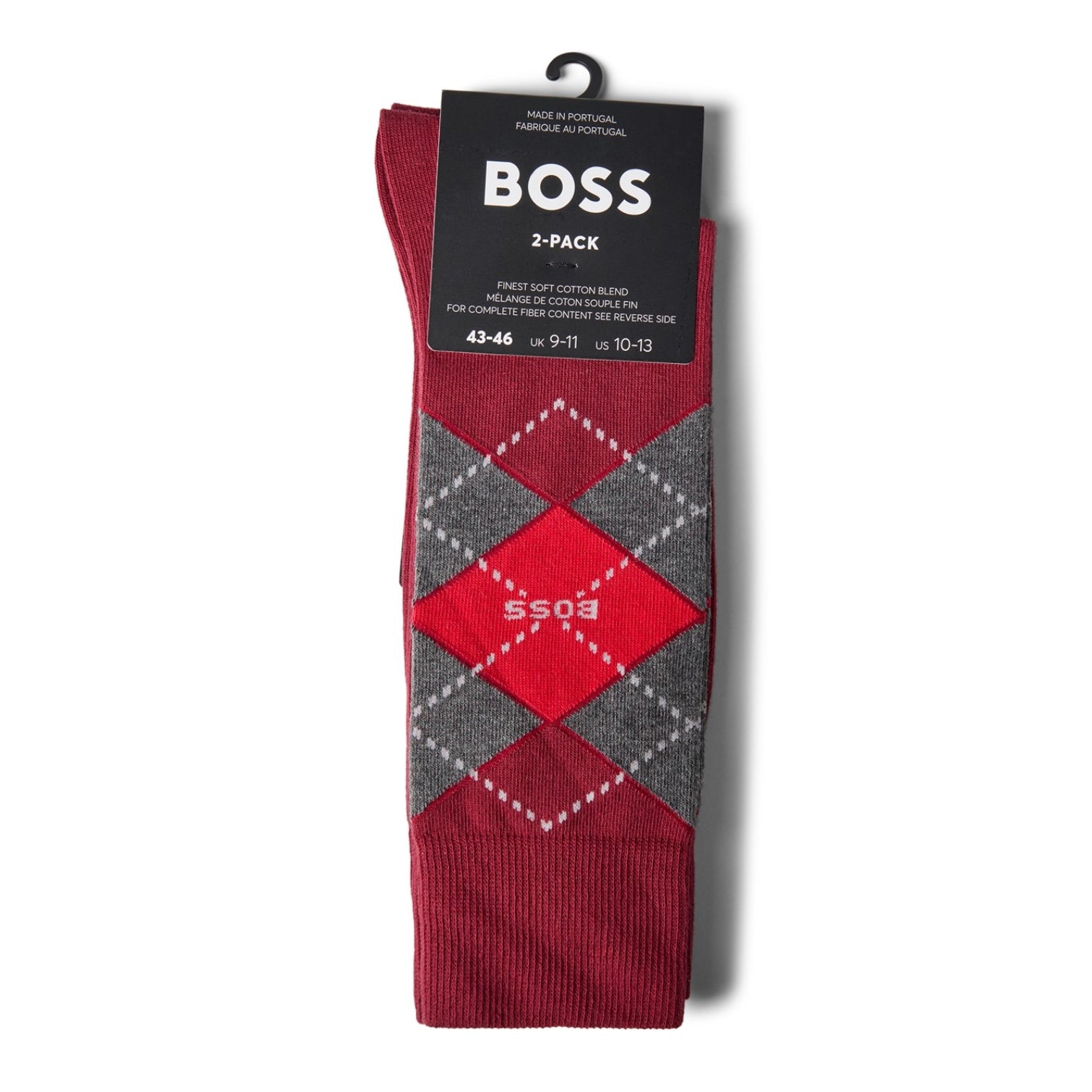 LUXURY HUB BOSS 2PACK RS ARGYLE SOCKS