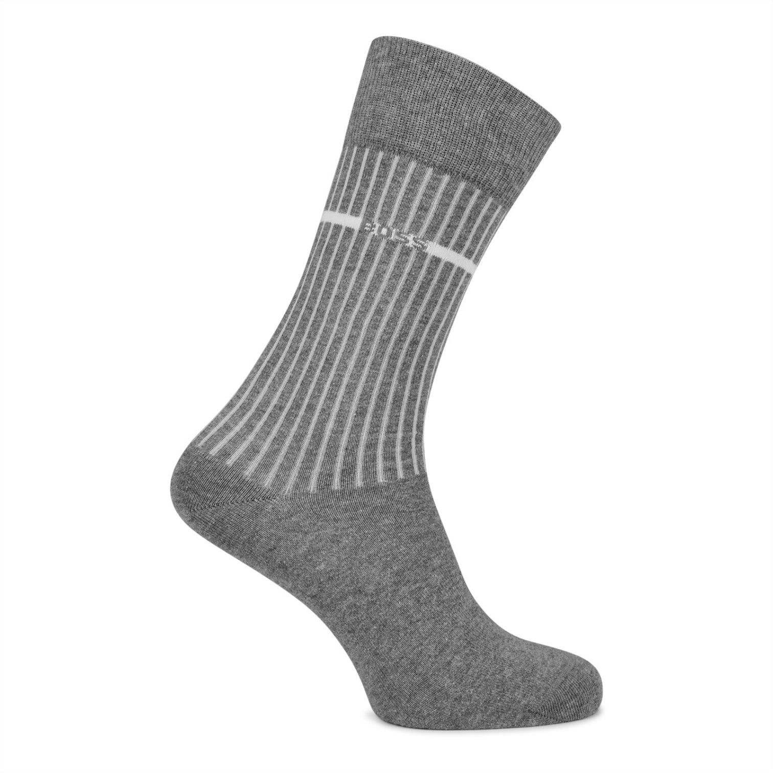 LUXURY HUB BOSS 2PACK RS RIB STRIPE SOCKS