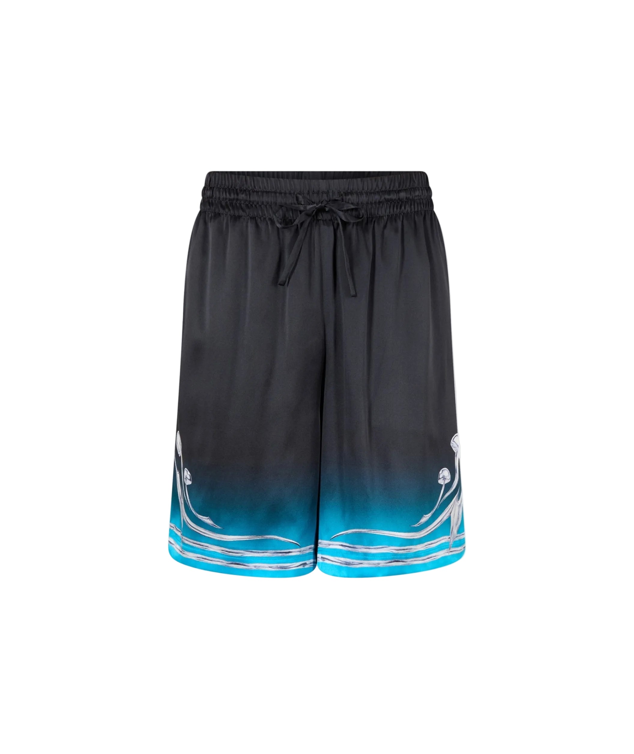 LUXURY HUB CASABLANCA MEN'S BLADES SILK RELAXED FIT WOVEN TRACKSUIT SHORTS