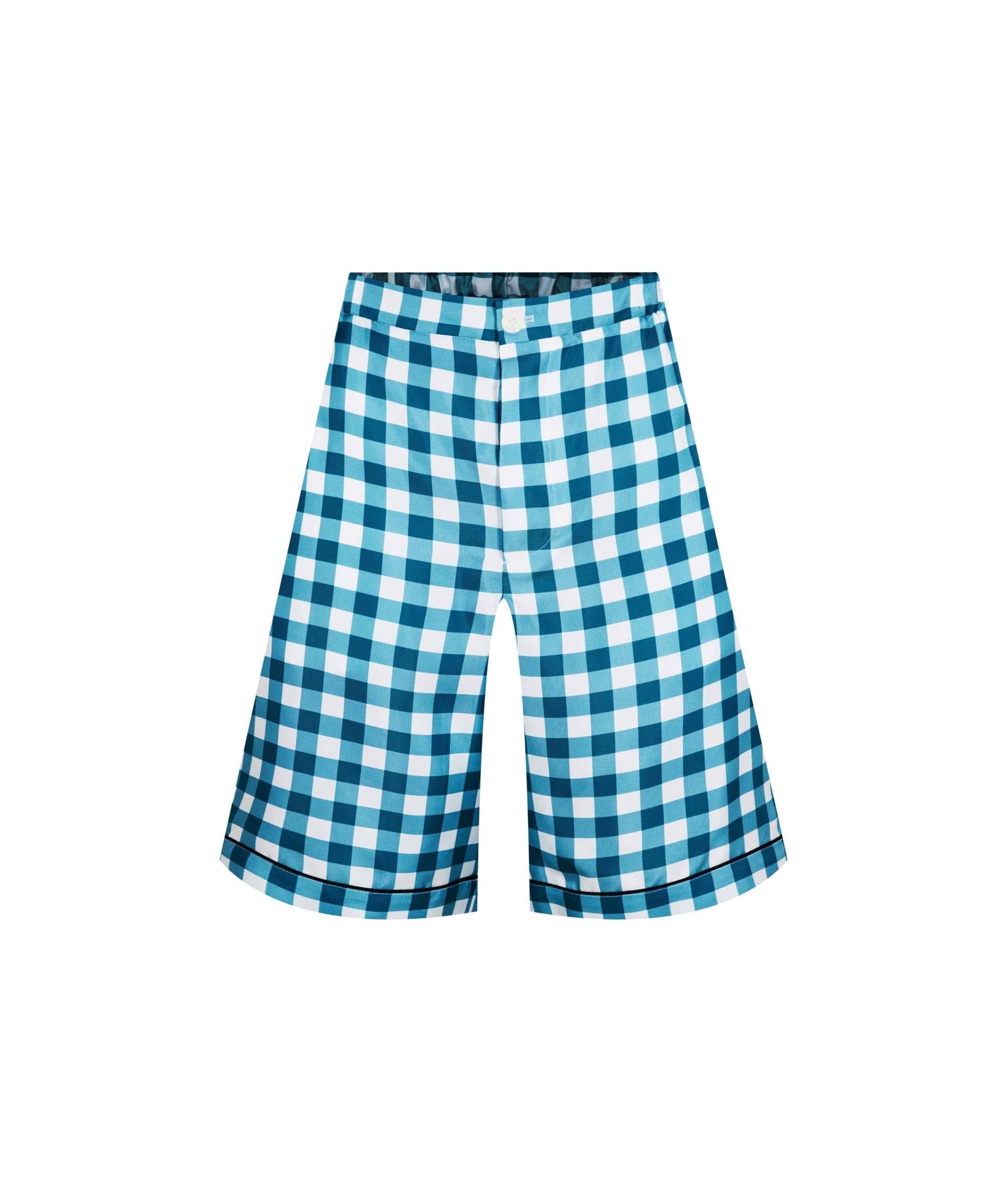 LUXURY HUB PRADA GINGHAM CHECK BERMUDA SHORTS