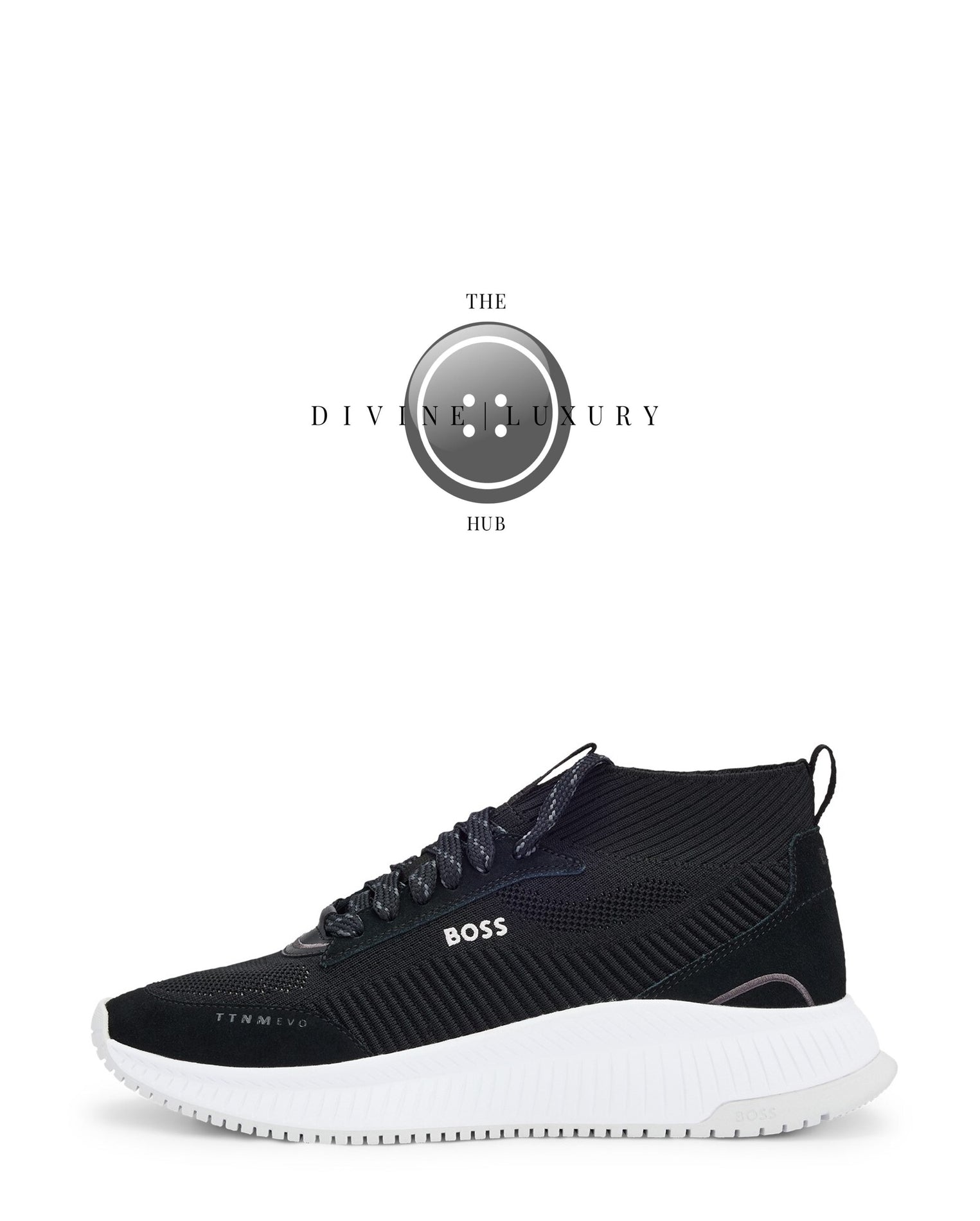 LUXURY HUB BOSS FISHBONE SOCK TRAINERS