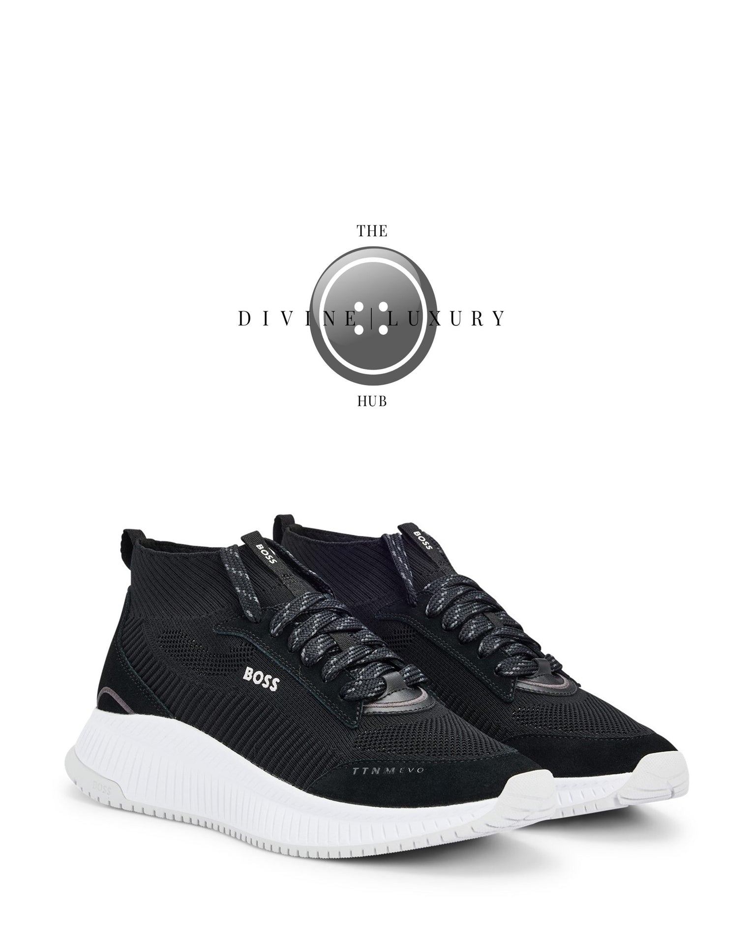 LUXURY HUB BOSS FISHBONE SOCK TRAINERS