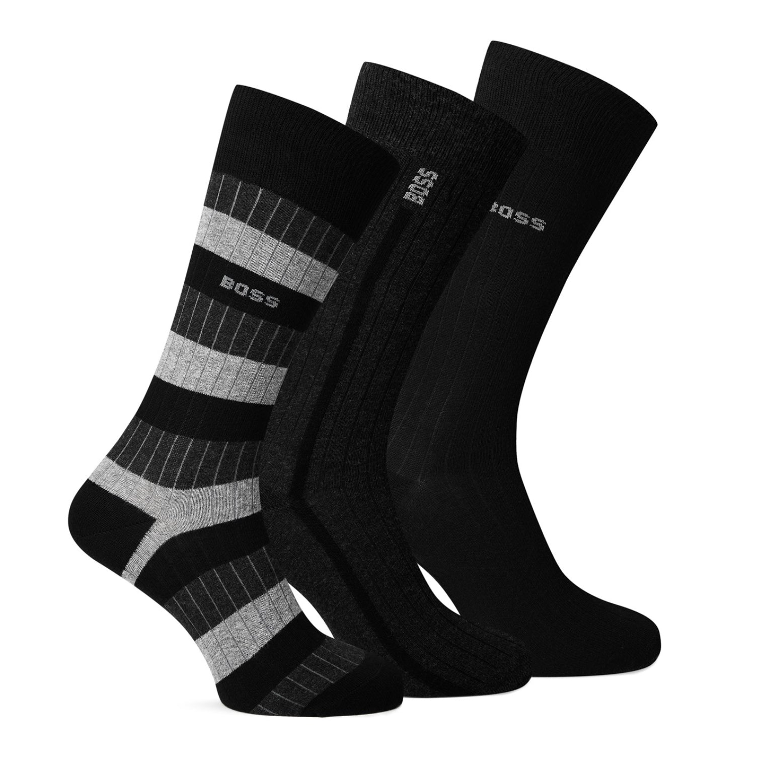 LUXURY HUB BOSS 3PACK RS FINE RIB SOCKS