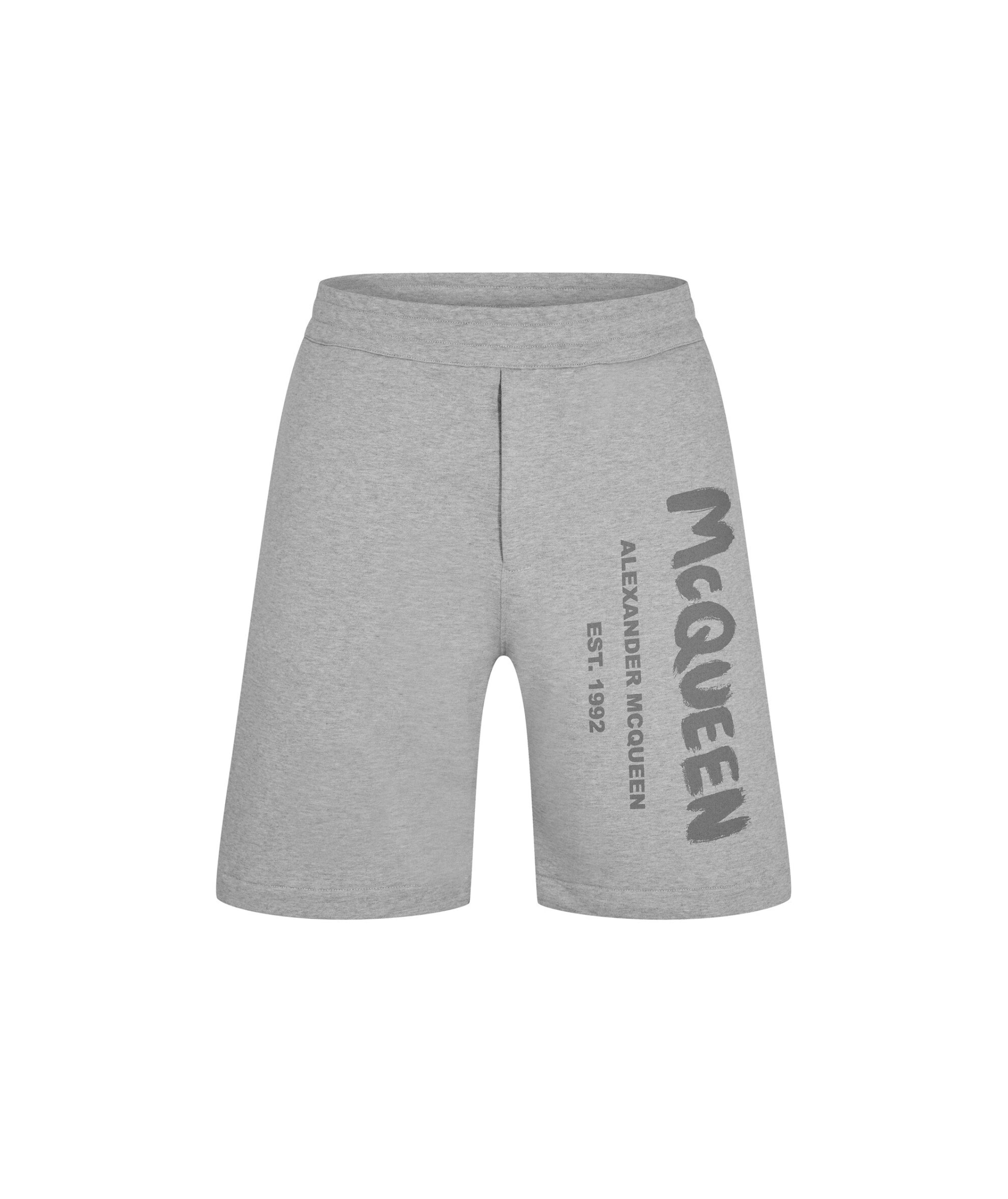 LUXURY HUB ALEXANDER MCQUEEN GRAFFITI LOGO SHORTS