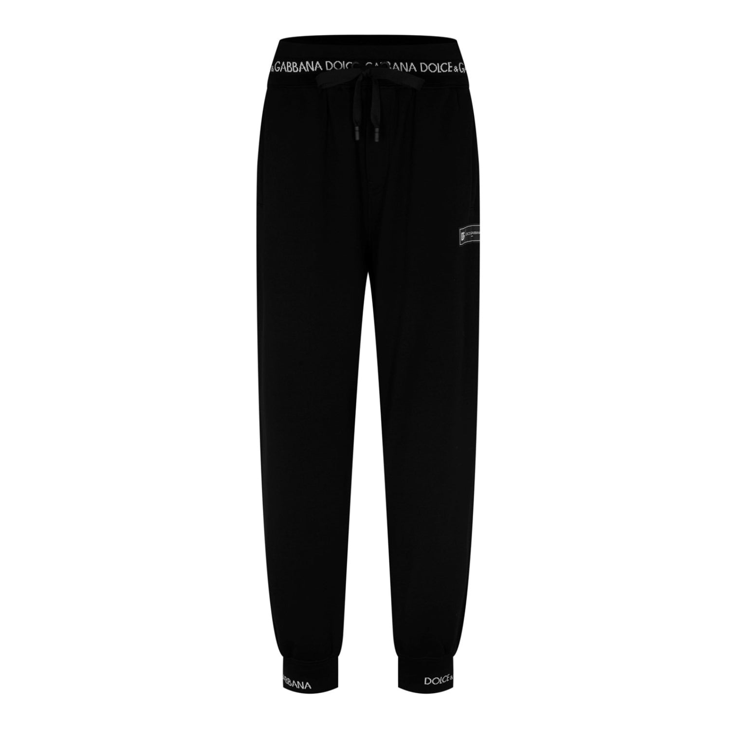 LUXURY HUB DOLCE AND GABBANA BRANDED PLATE JOGGING BOTTOMS