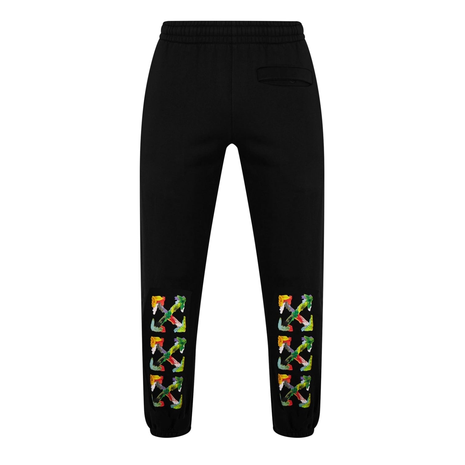 LUXURY HUB OFF WHITE BRUSH ARROW TRACK PANTS