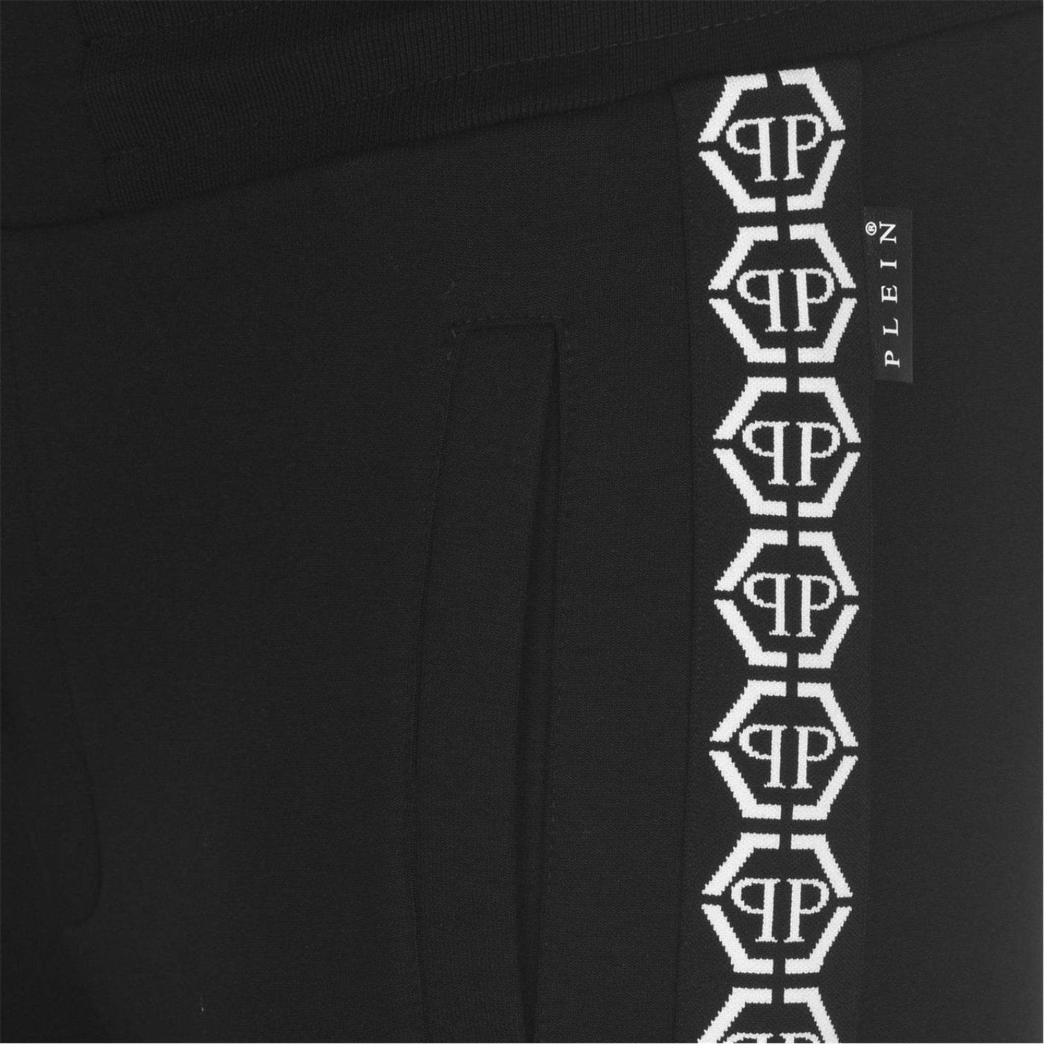 LUXURY HUB  PHILIPP PLEIN TAPE LOGO JOGGERS