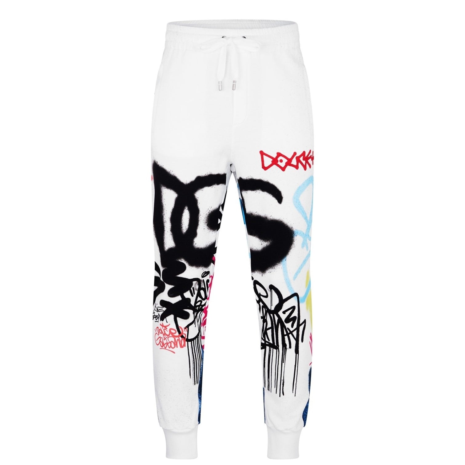 LUXURY HUB DOLCE AND GABBANA DG GRAFFITI JOGGING BOTTOMS