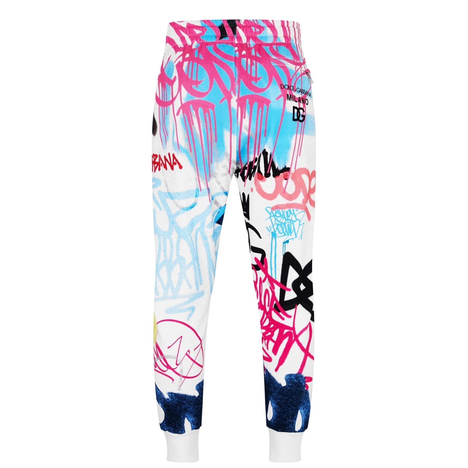 LUXURY HUB DOLCE AND GABBANA DG GRAFFITI JOGGING BOTTOMS