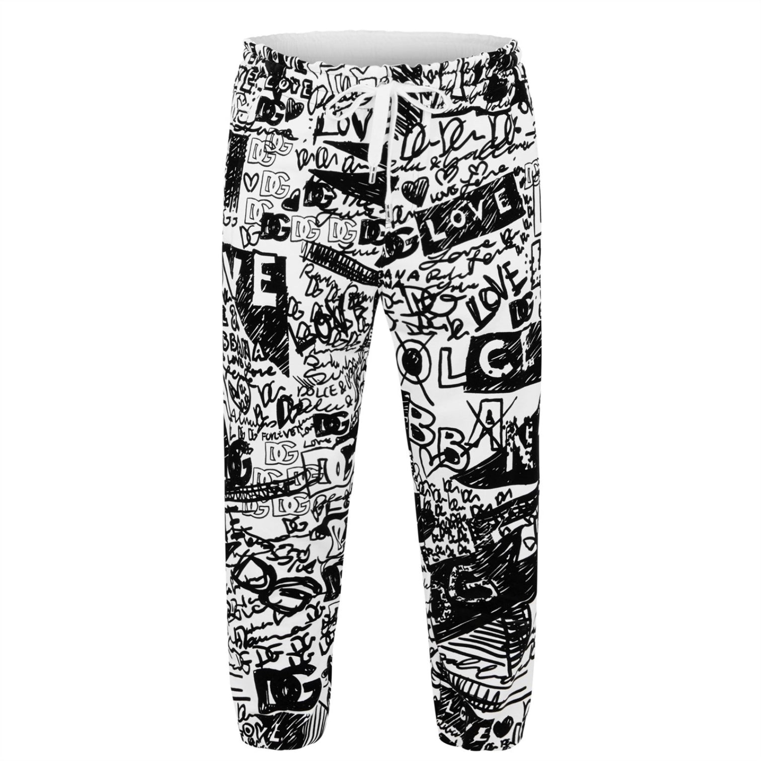 LUXURY HUB DOLCE AND GABBANA GRAPHIC PRINT TRACK PANTS