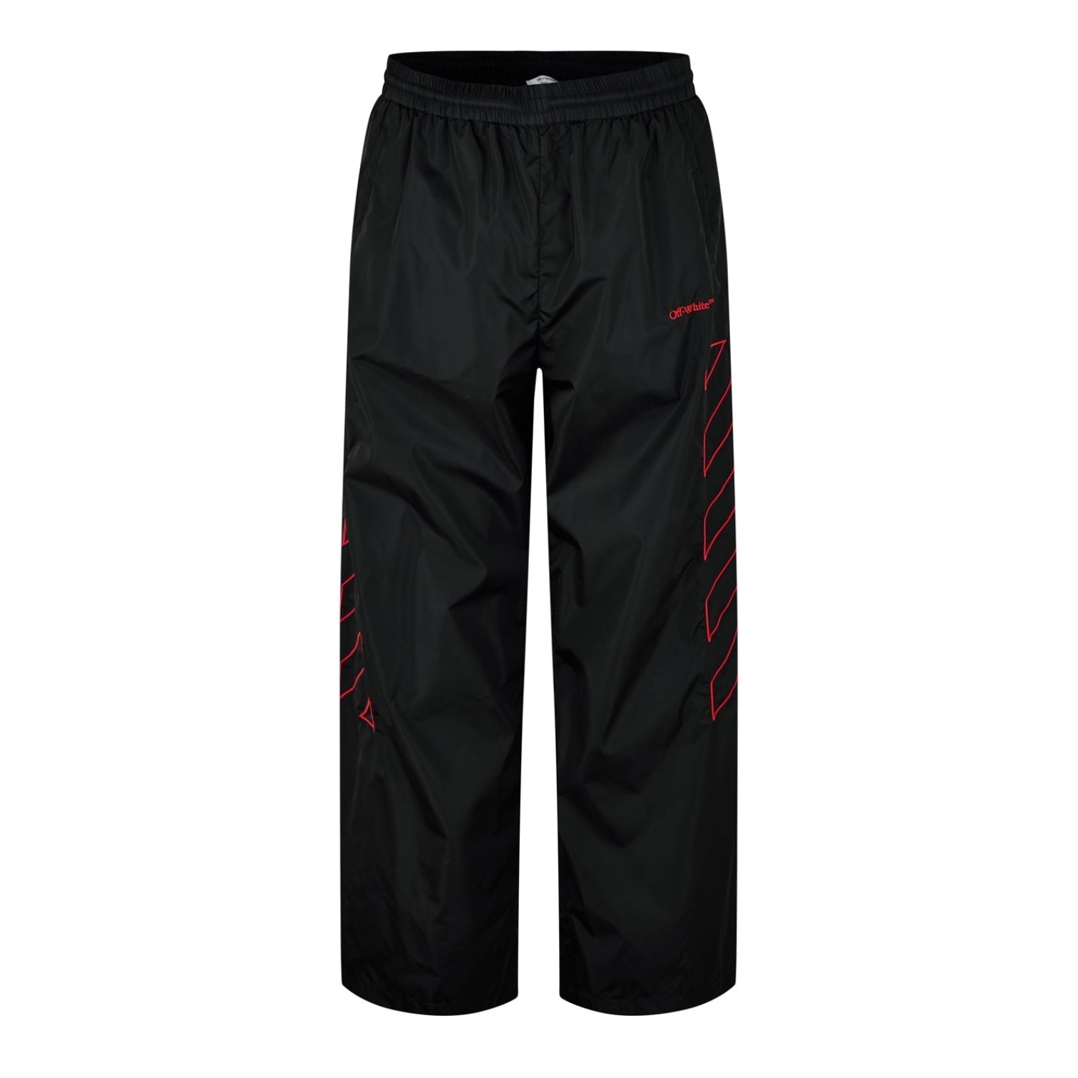 LUXURY HUB OFF WHITE OFF DIAG NYL TRACKPANT